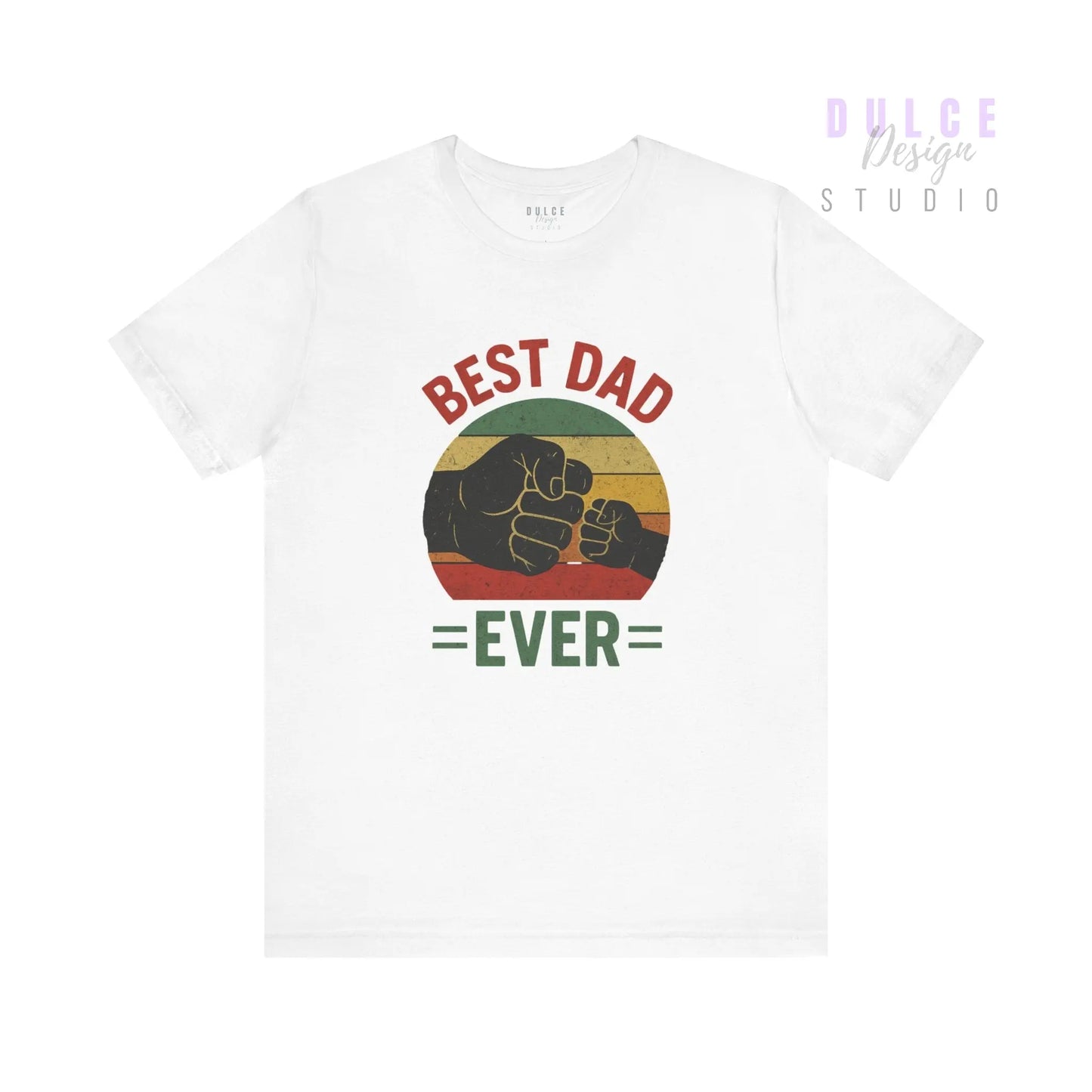 Best Dad Ever Fist Bump T-Shirt – Retro Father-Child Bond T-Shirt - Dulce Design Studio