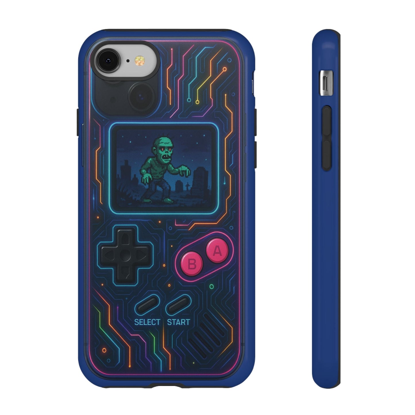 Zombie Pixel Panic – Retro Gamer Phone Case (Tough Phone Case)- iPhone 8 / Glossy- Dulce Design Studio