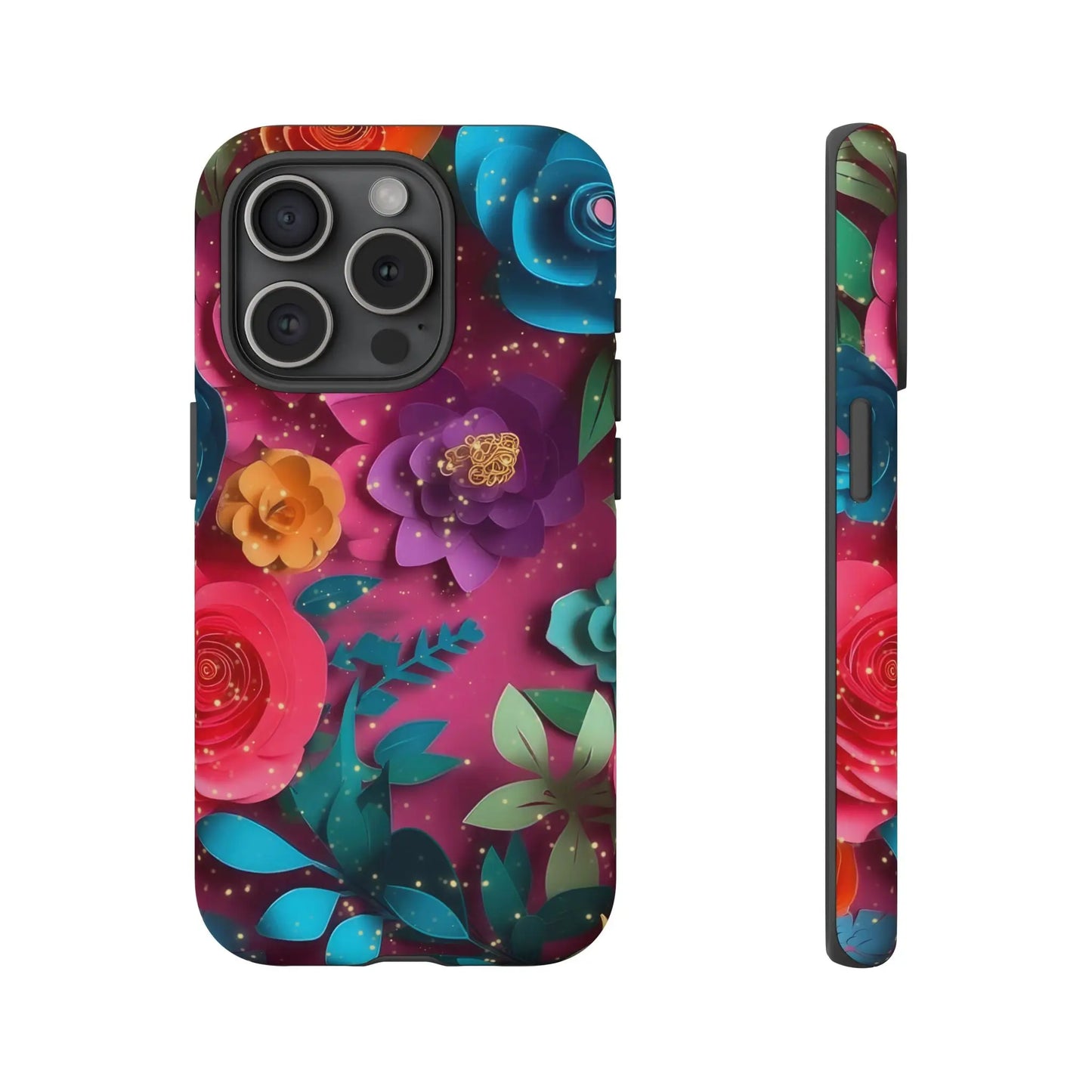 Bloom Layer Phone Case – 3D Quilled Floral Tough Case - Dulce Design Studio