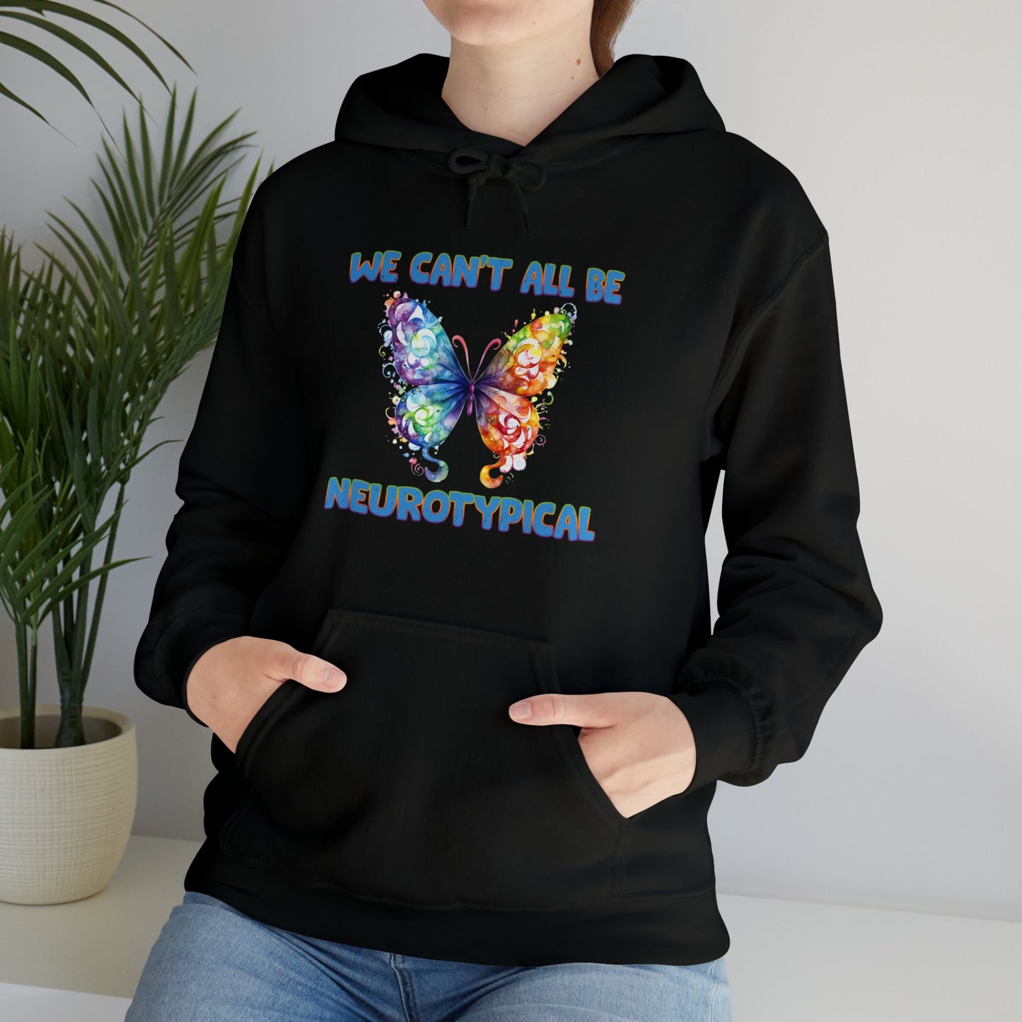 Color Outside the Lines – Neurodiversity Hoodie- Black / 3XL- Dulce Design Studio