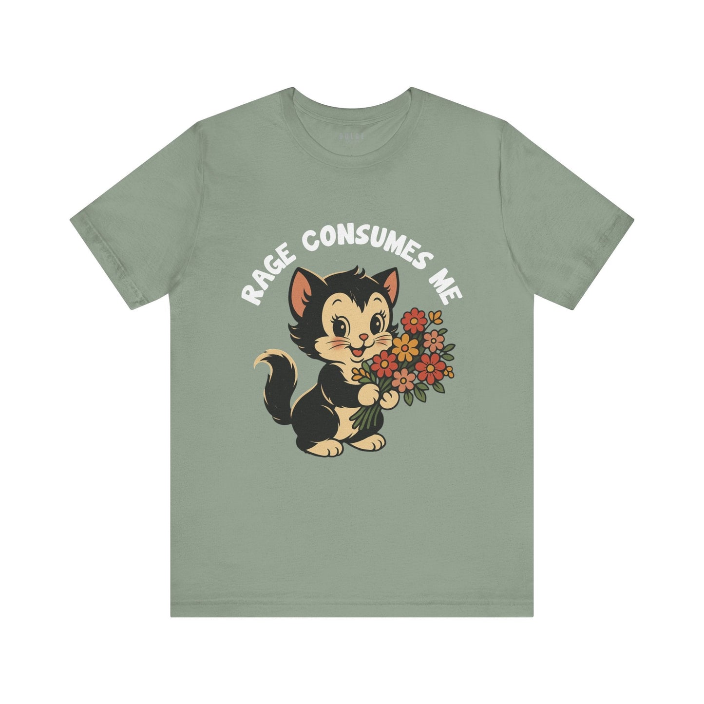 Rage Consumes Me Vintage Cat Graphic Tee- - Dulce Design Studio