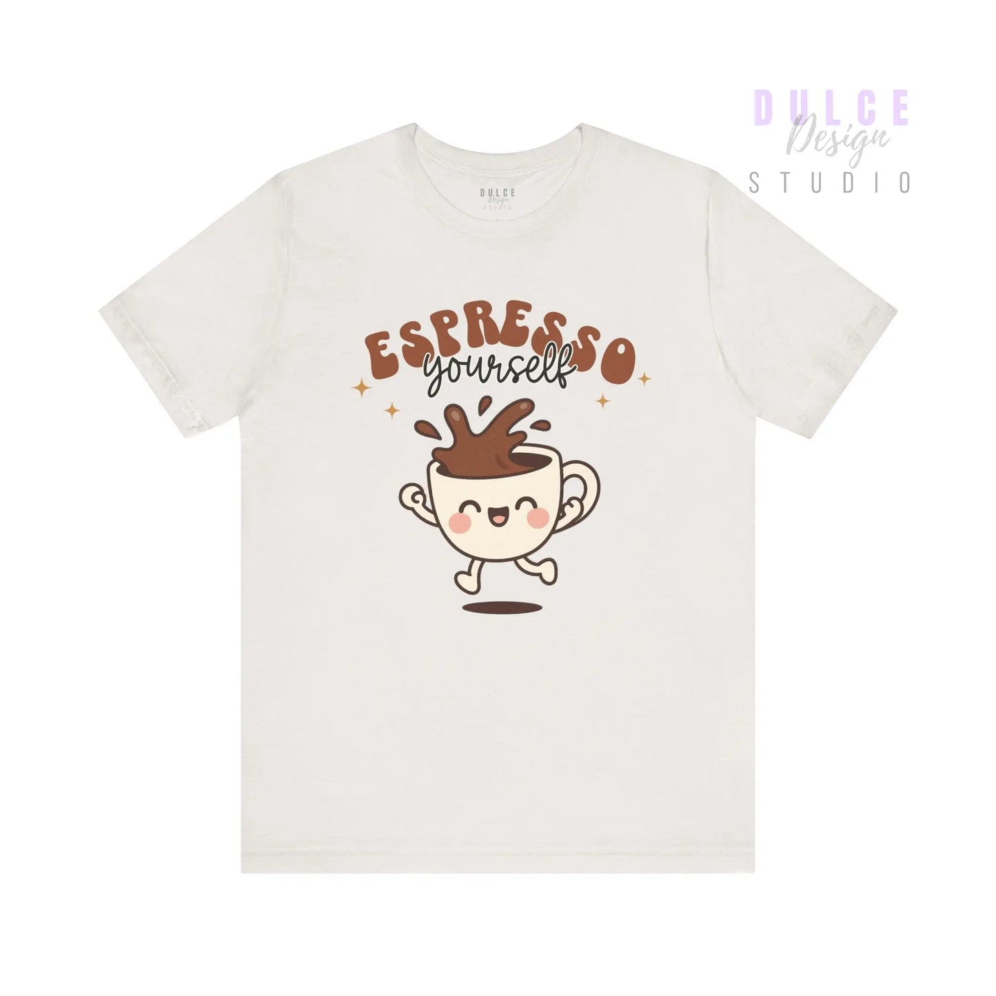 Espresso Yourself Happy Cup Graphic Tee - Vintage White / 3XL Dulce Design Studio