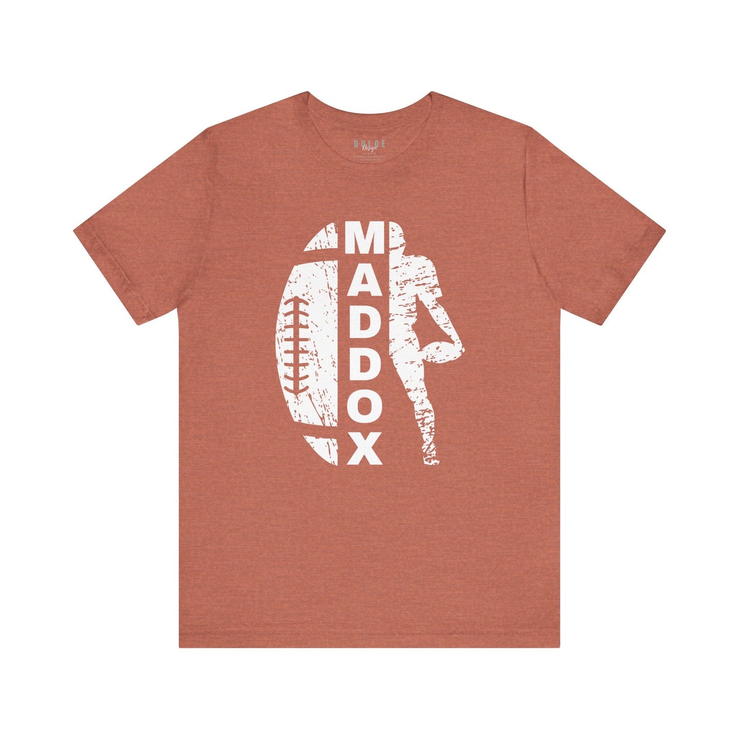 Personalized Football Name Tee – Game Day Sports Shirt- Heather Clay / 3XL- Dulce Design Studio