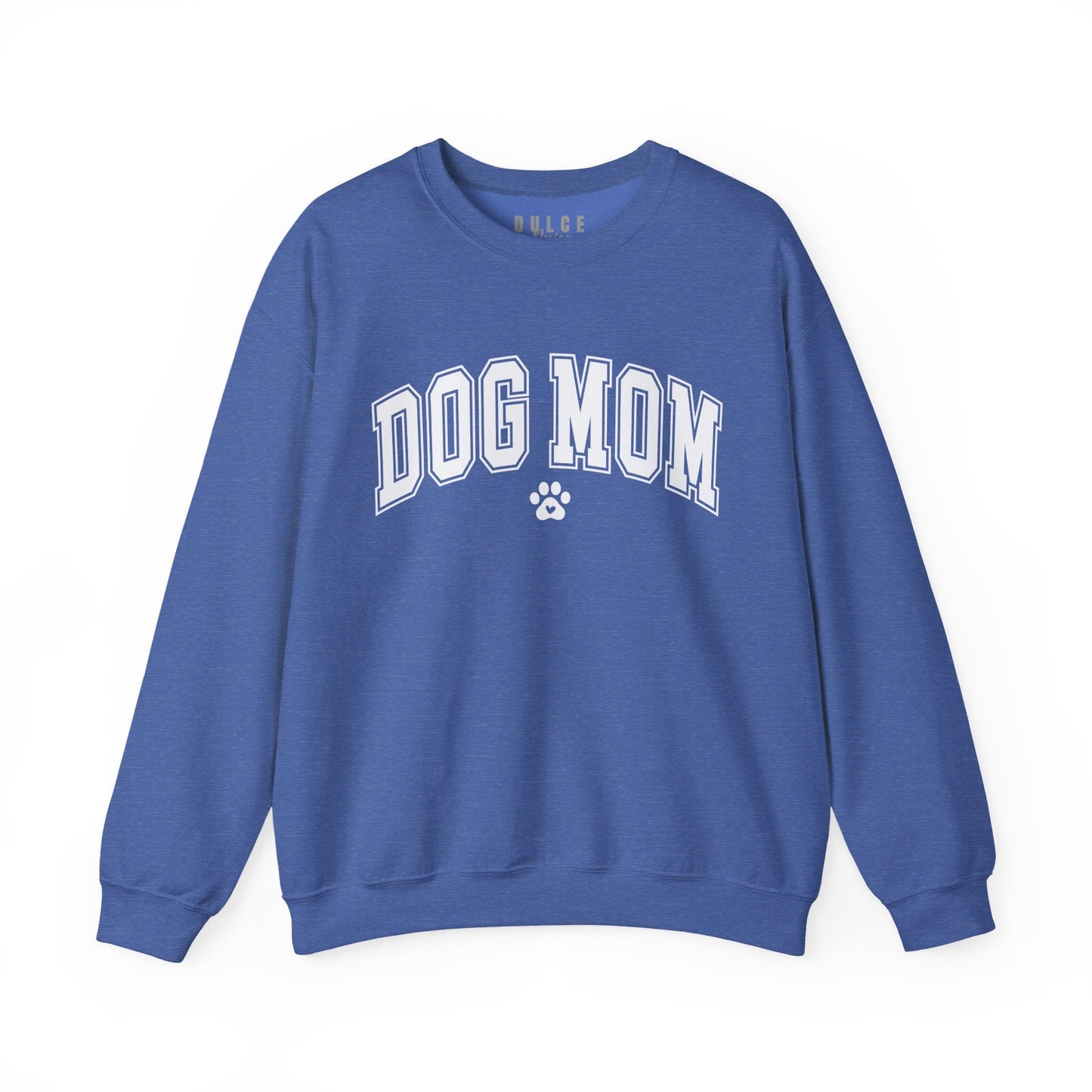 Dog Mom Shirt – Varsity Style Paw Print Tee- - Dulce Design Studio