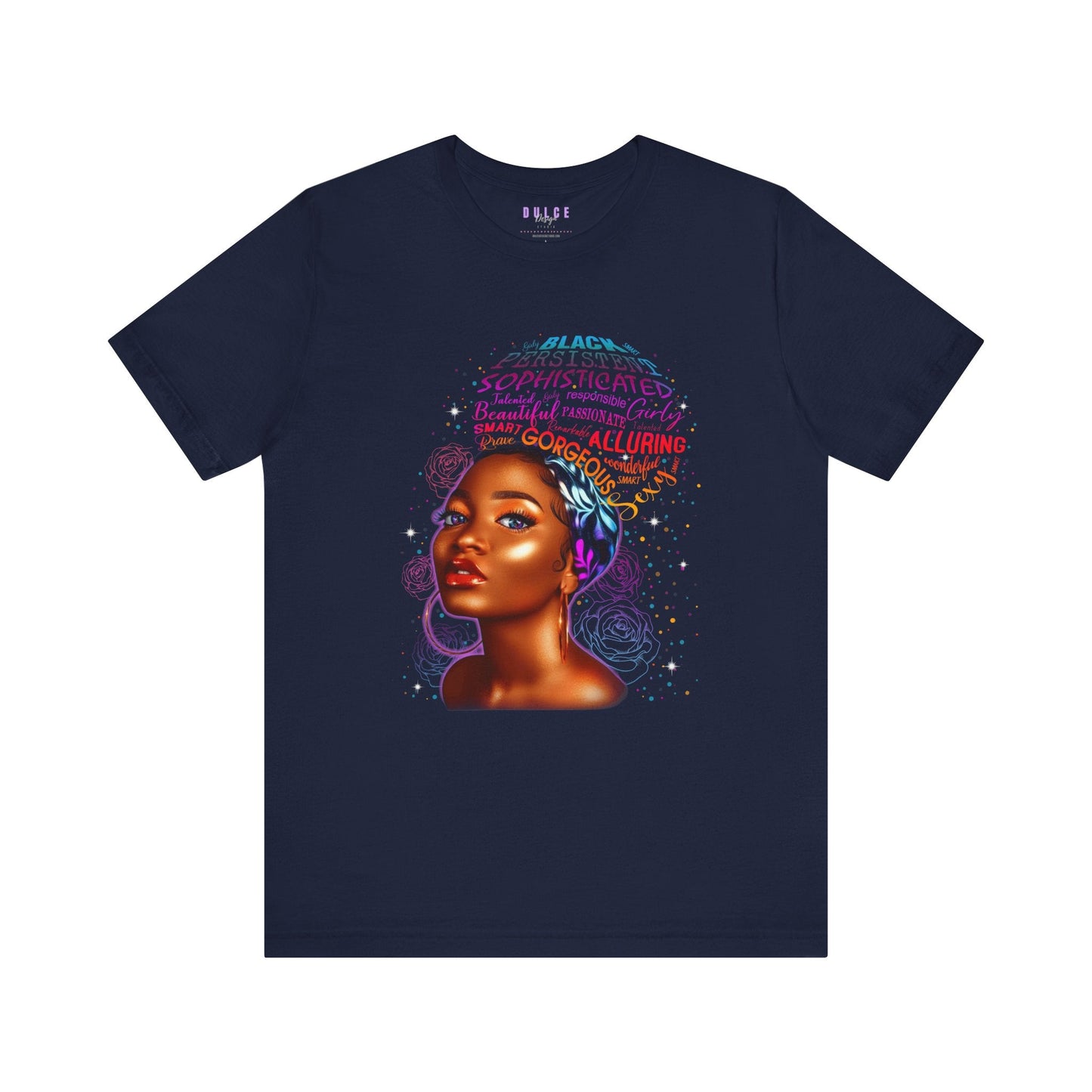 Radiant by Design – Empowered Woman Graphic Tee- Navy / 3XL- Dulce Design Studio