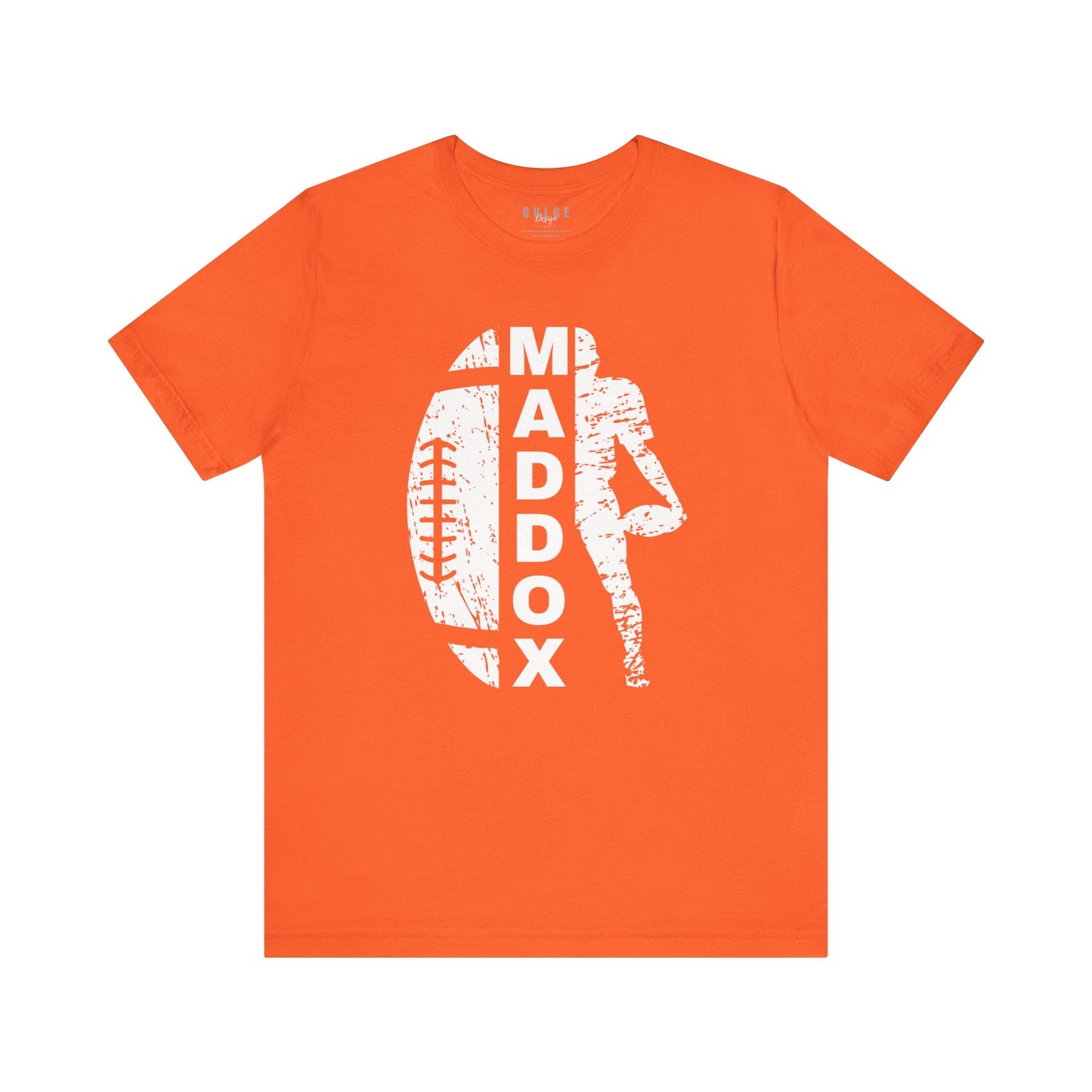 Personalized Football Name Tee – Game Day Sports Shirt- Orange / 3XL- Dulce Design Studio