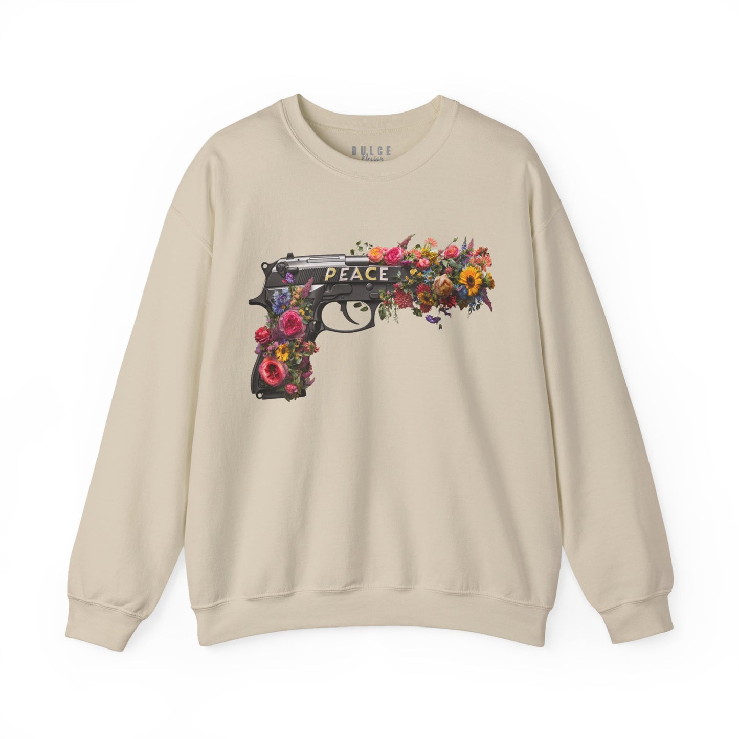 Peace in Bloom Sweatshirt – Floral Weapon Graphic Pullover