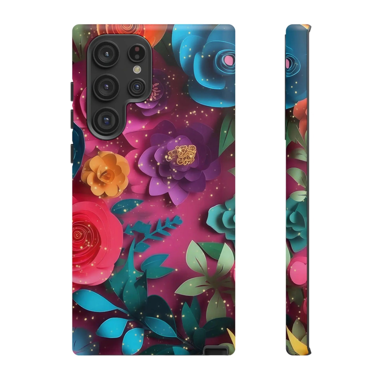 Bloom Layer Phone Case – 3D Quilled Floral Tough Case - Dulce Design Studio