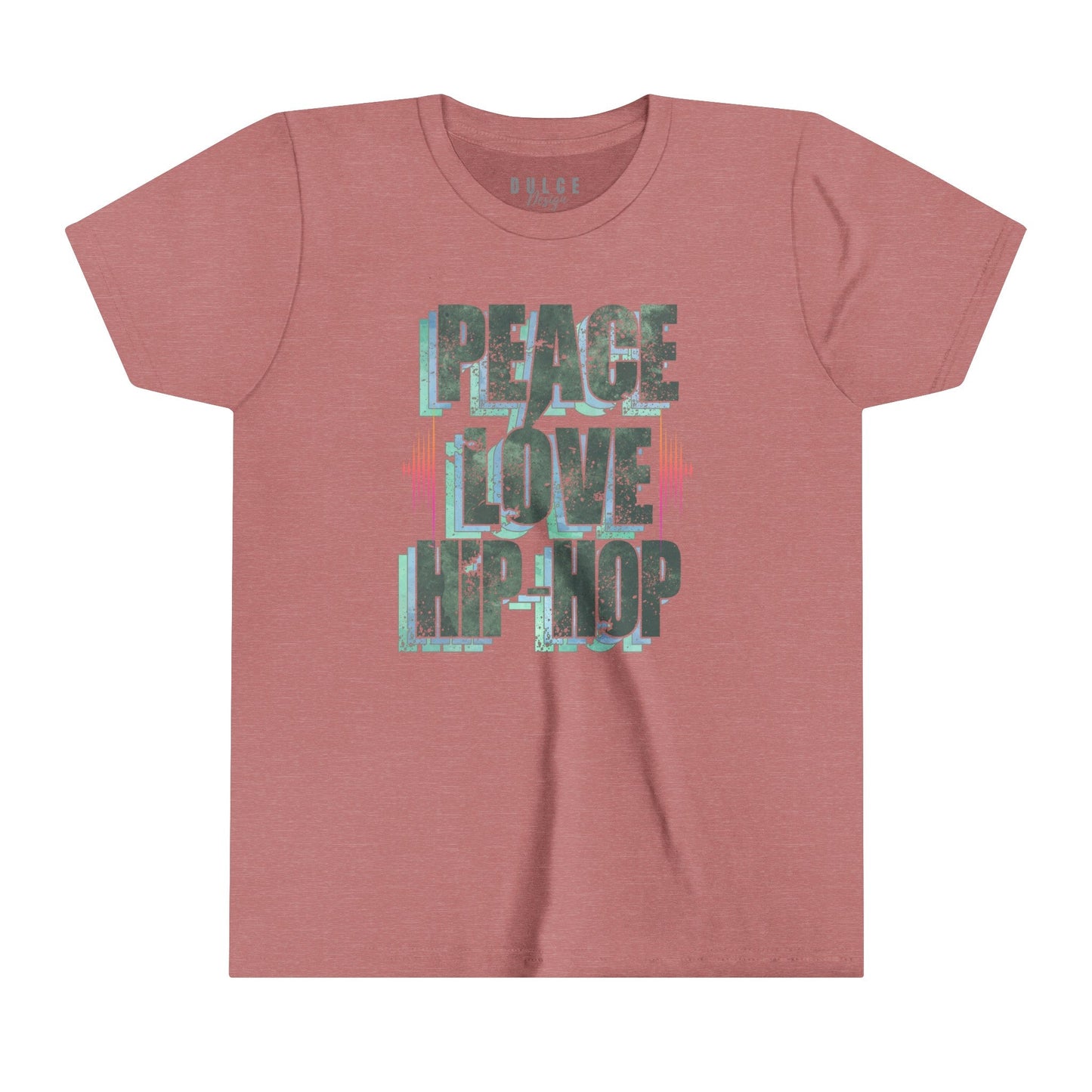 Peace. Love. Hip-Hop. – Classic Culture Tee- Heather Mauve / XL- Dulce Design Studio