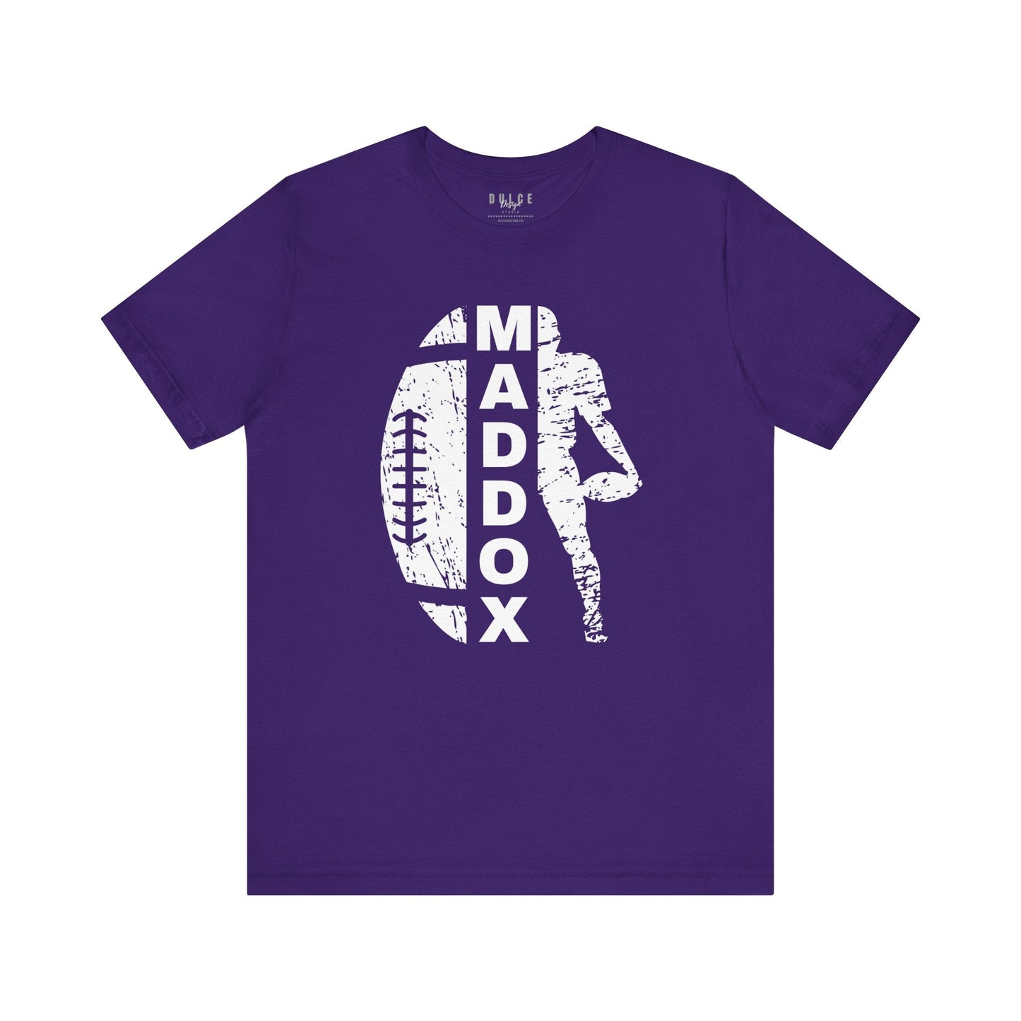 Personalized Football Name Tee – Game Day Sports Shirt- Team Purple / XL- Dulce Design Studio