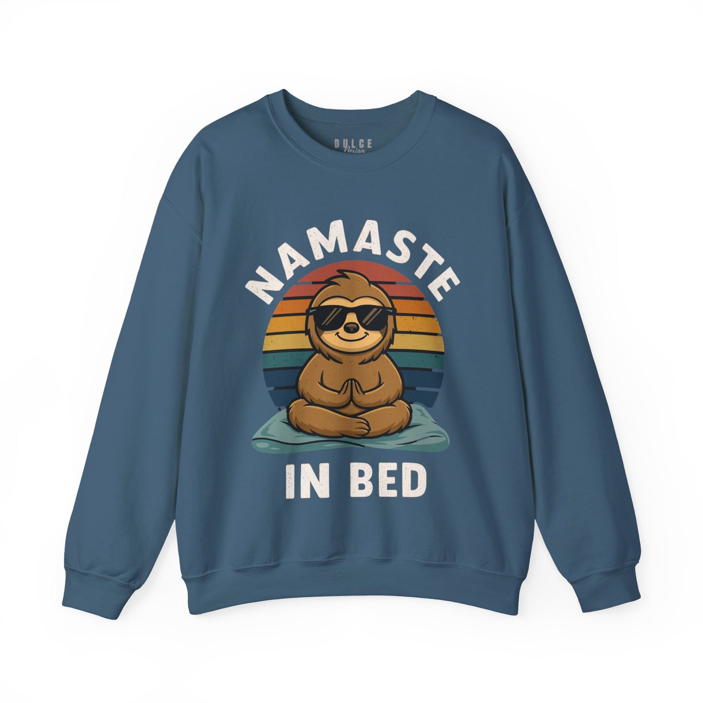 Namaste in Bed Sweatshirt – Funny Yoga Sloth Pullover