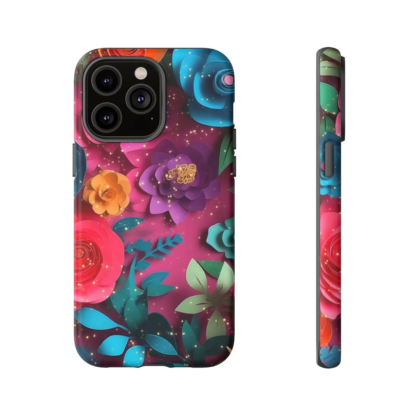 Bloom Layer Phone Case – 3D Quilled Floral Tough Case - Dulce Design Studio