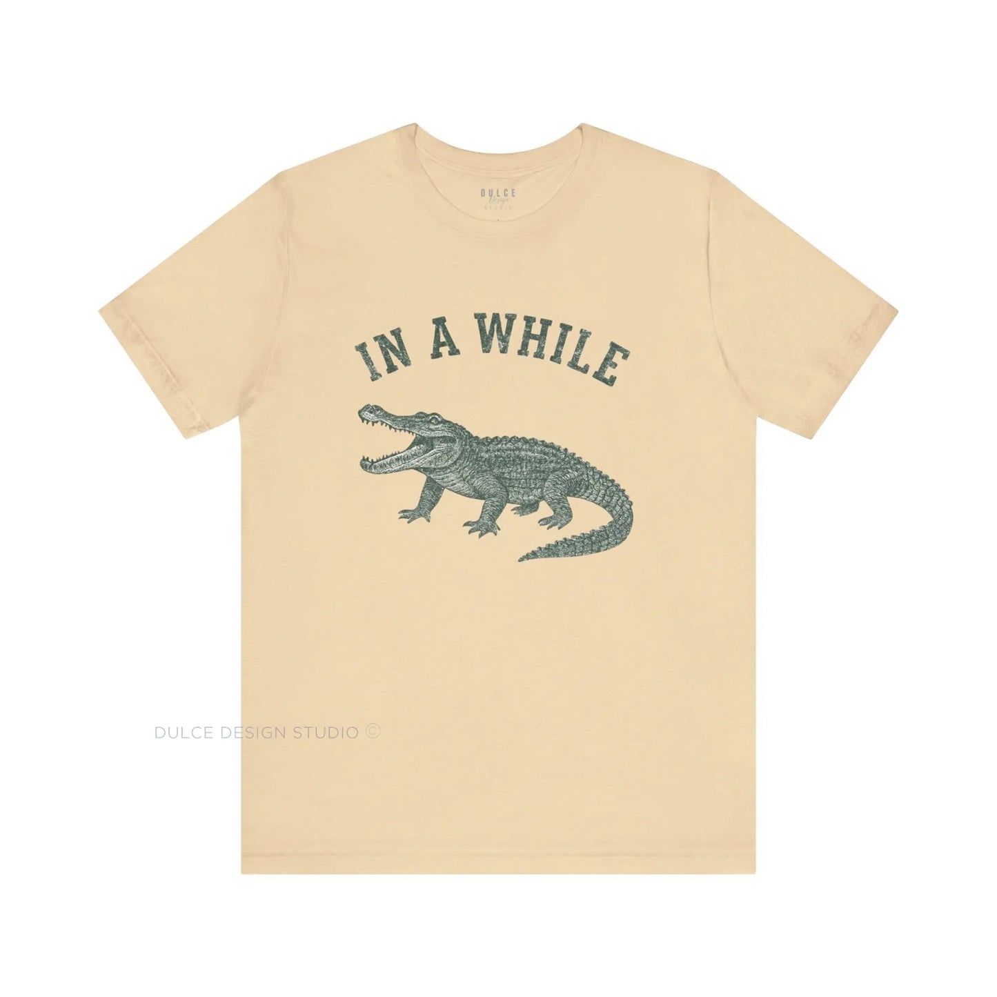 In a While, Crocodile – Retro Croc Graphic Tee - Dulce Design Studio