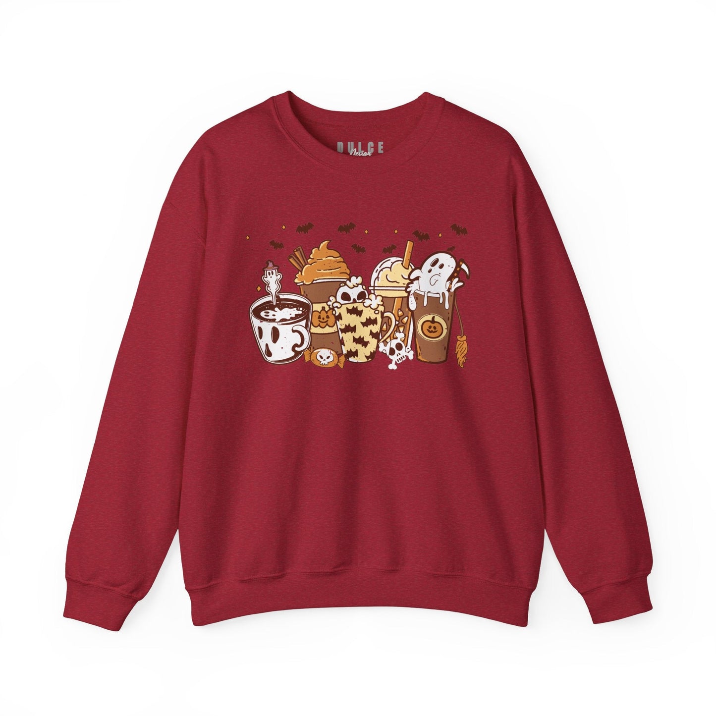 DESTRESSED HALLOWEEN LATTES- 3XL / Antique Cherry Red- Dulce Design Studio