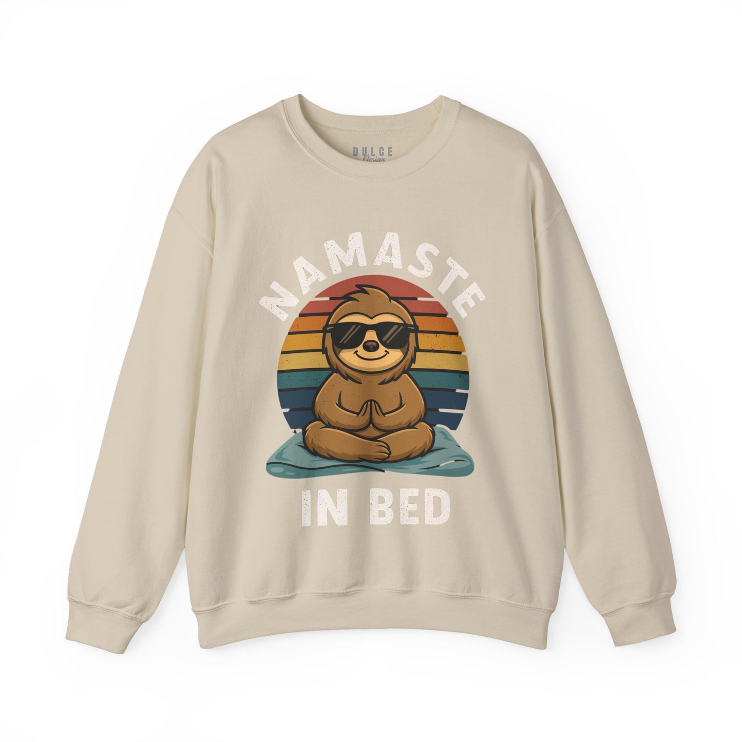 Namaste in Bed Sweatshirt – Funny Yoga Sloth Pullover