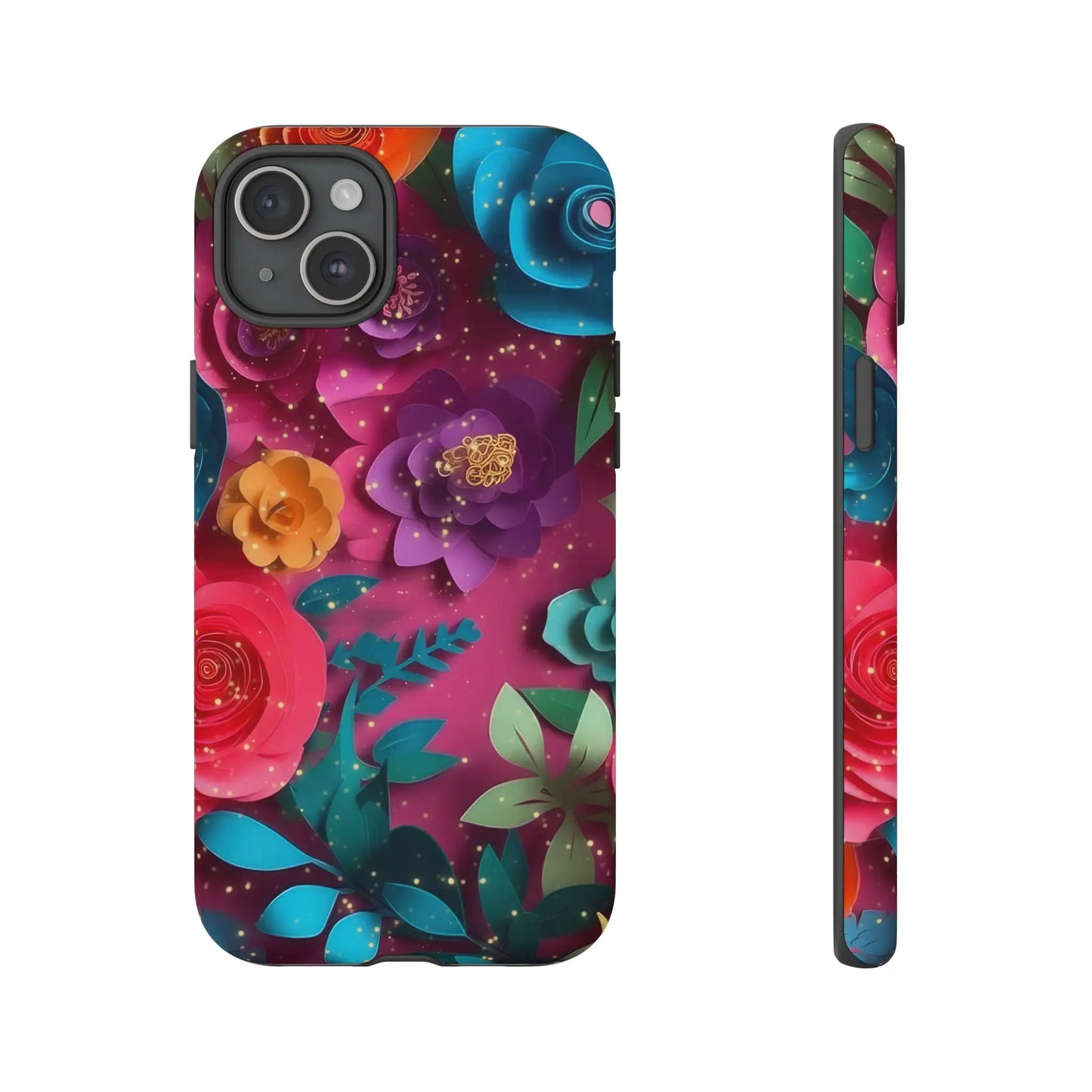 Bloom Layer Phone Case – 3D Quilled Floral Tough Case - Dulce Design Studio