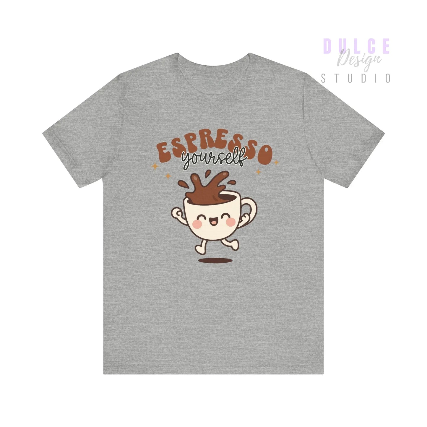 Espresso Yourself Happy Cup Graphic Tee - Athletic Heather / 3XL Dulce Design Studio