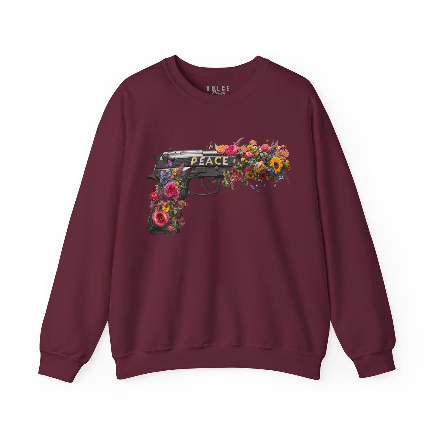 Peace in Bloom Sweatshirt – Floral Weapon Graphic Pullover