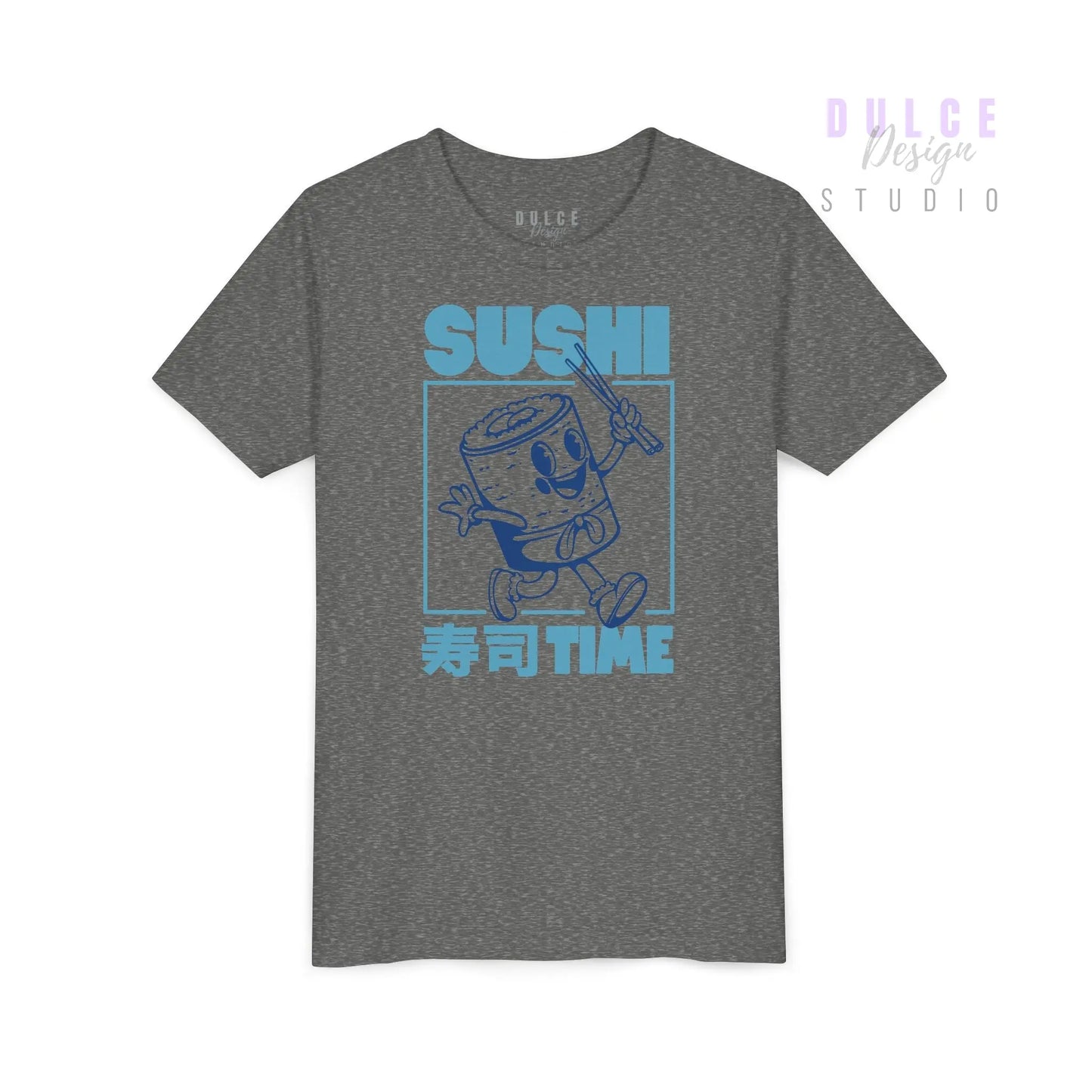 Sushi Time – Retro Blue Kids Tee - Dulce Design Studio
