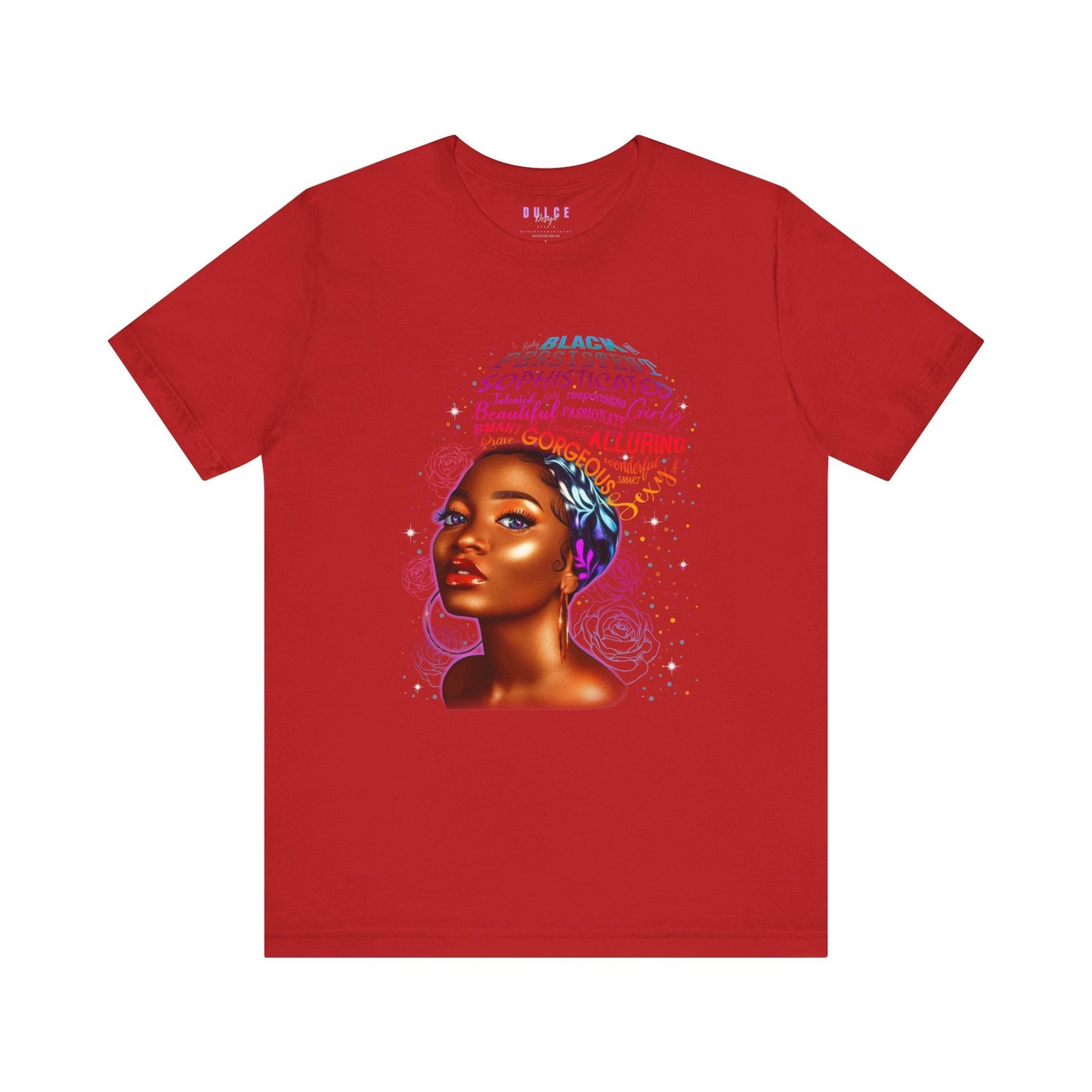 Radiant by Design – Empowered Woman Graphic Tee- Red / 3XL- Dulce Design Studio