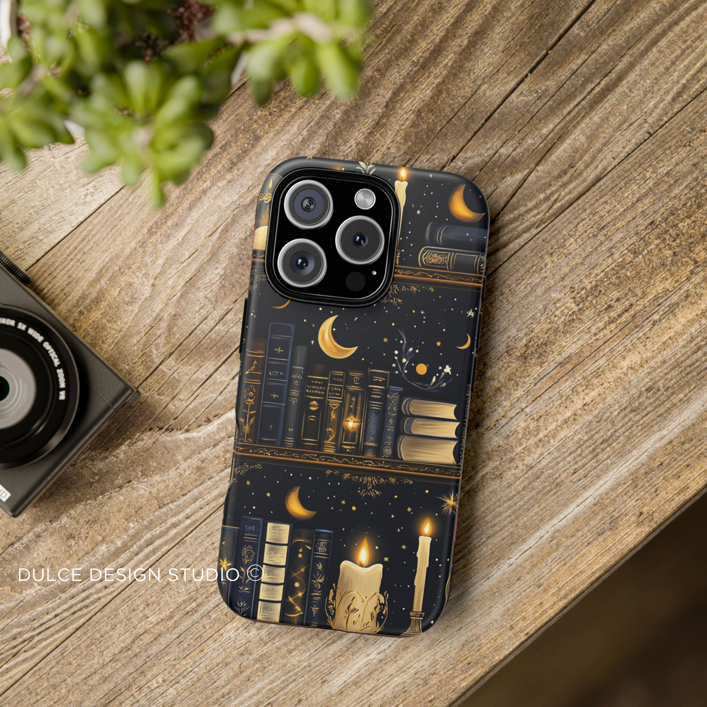 Moonlit Library Phone Case – Dark Academia Tough Case- - Dulce Design Studio