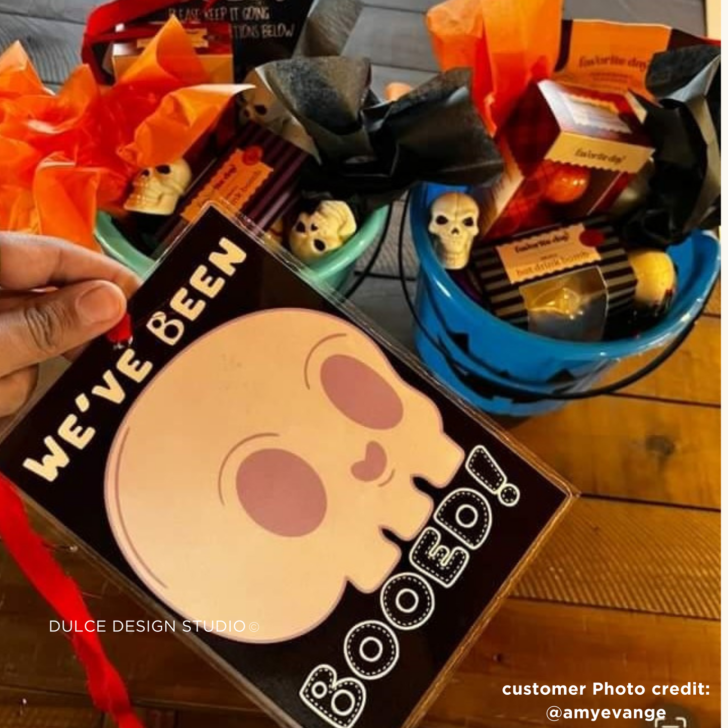 YOU'VE BEEN BOOED! DIGITAL PRINTABLE - SKULL- - Dulce Design Studio