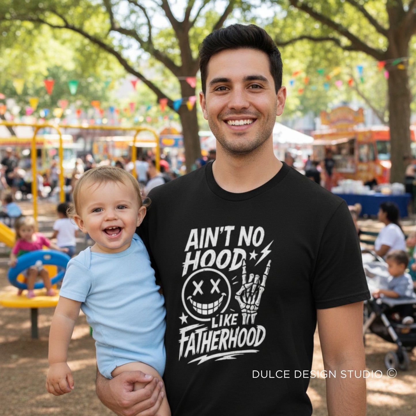 Fatherhood Rock Shirt – Ain’t No Hood Like Fatherhood Tee