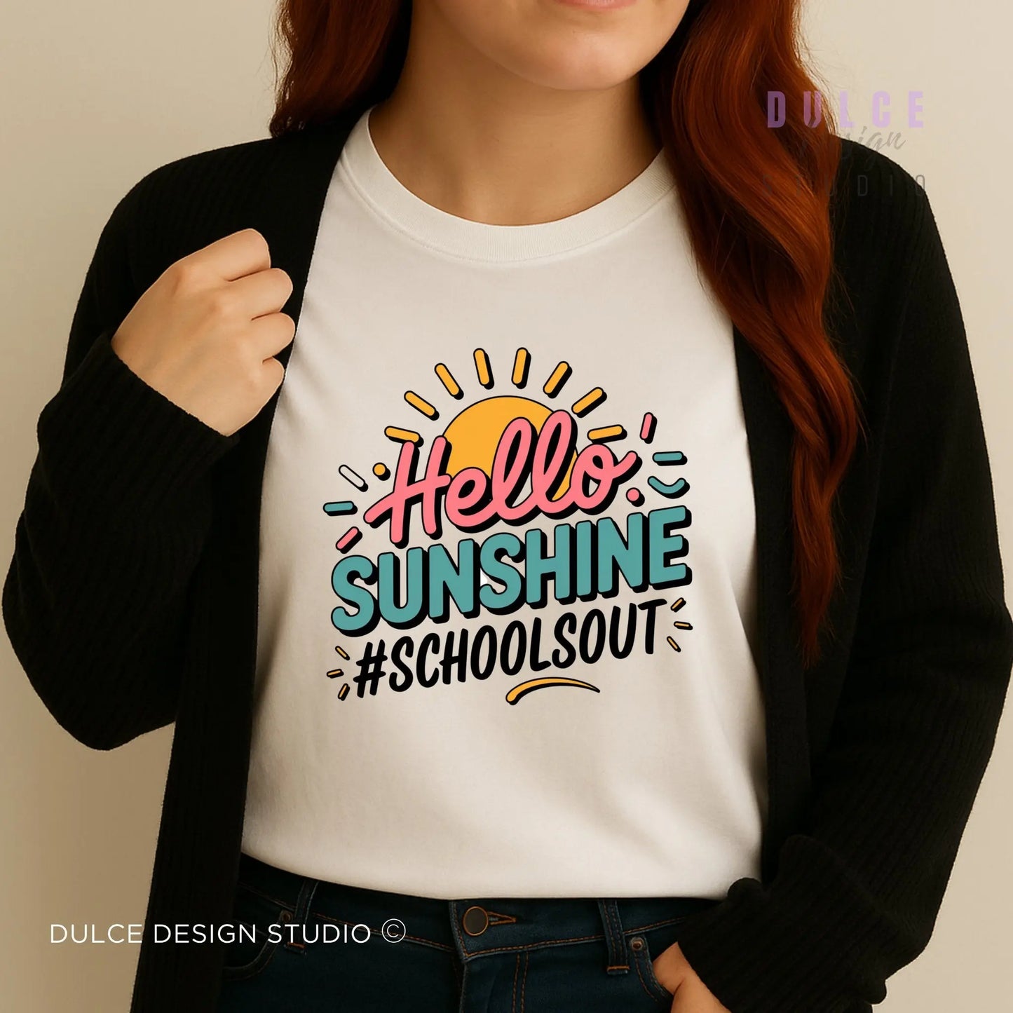 Hello Sunshine – #School’s Out Graphic Tee (Adult) - Dulce Design Studio