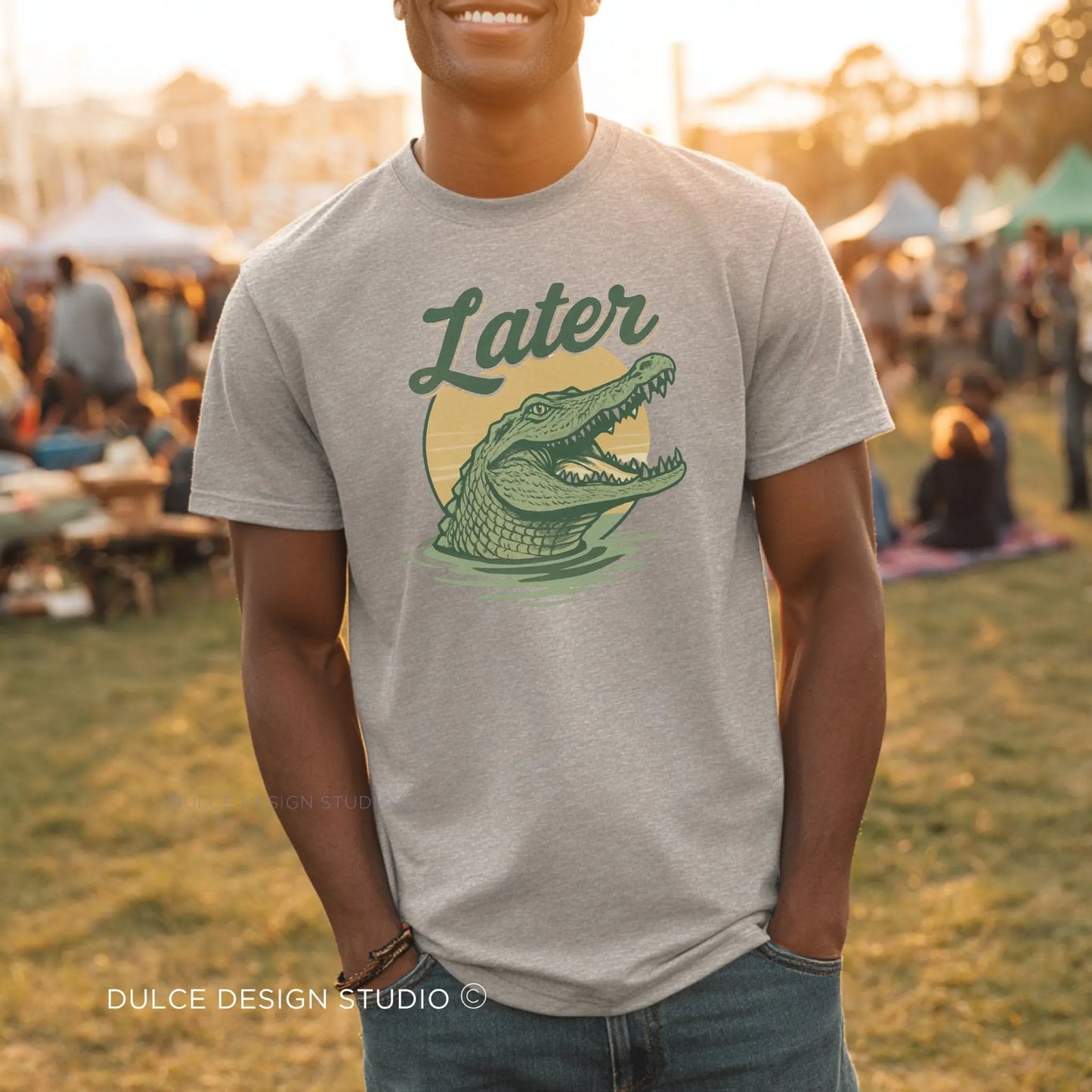 Later, Gator – Retro Alligator Graphic Tee - Dulce Design Studio