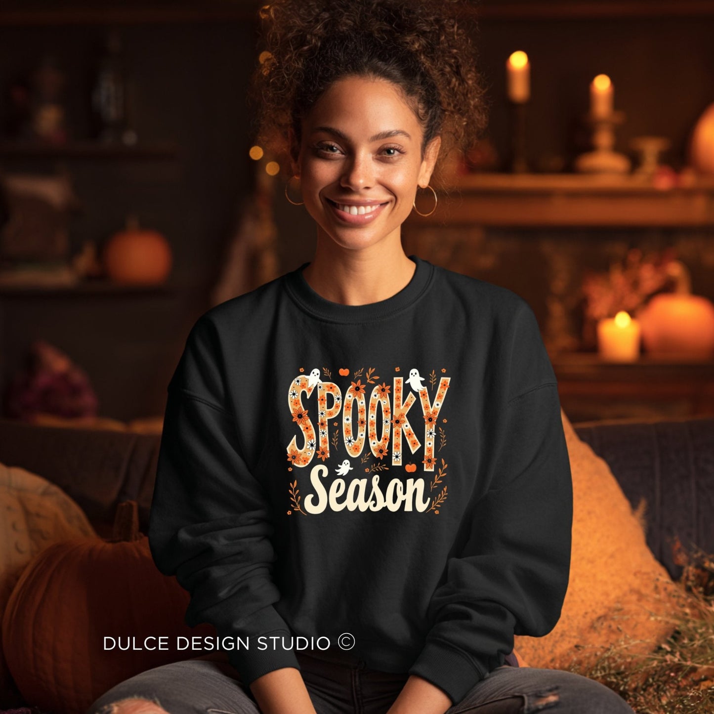 Spooky Season Sweatshirt – Fall Ghost Halloween Crewneck