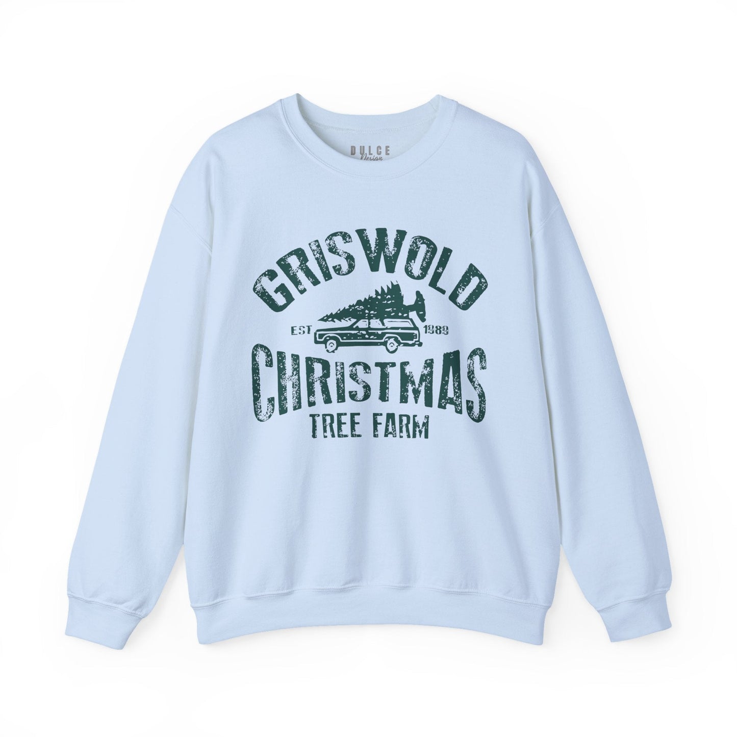 Griswold Christmas Tree Farm – Vintage Holiday Sweatshirt-  3XL / Light Blue- Dulce Design Studio