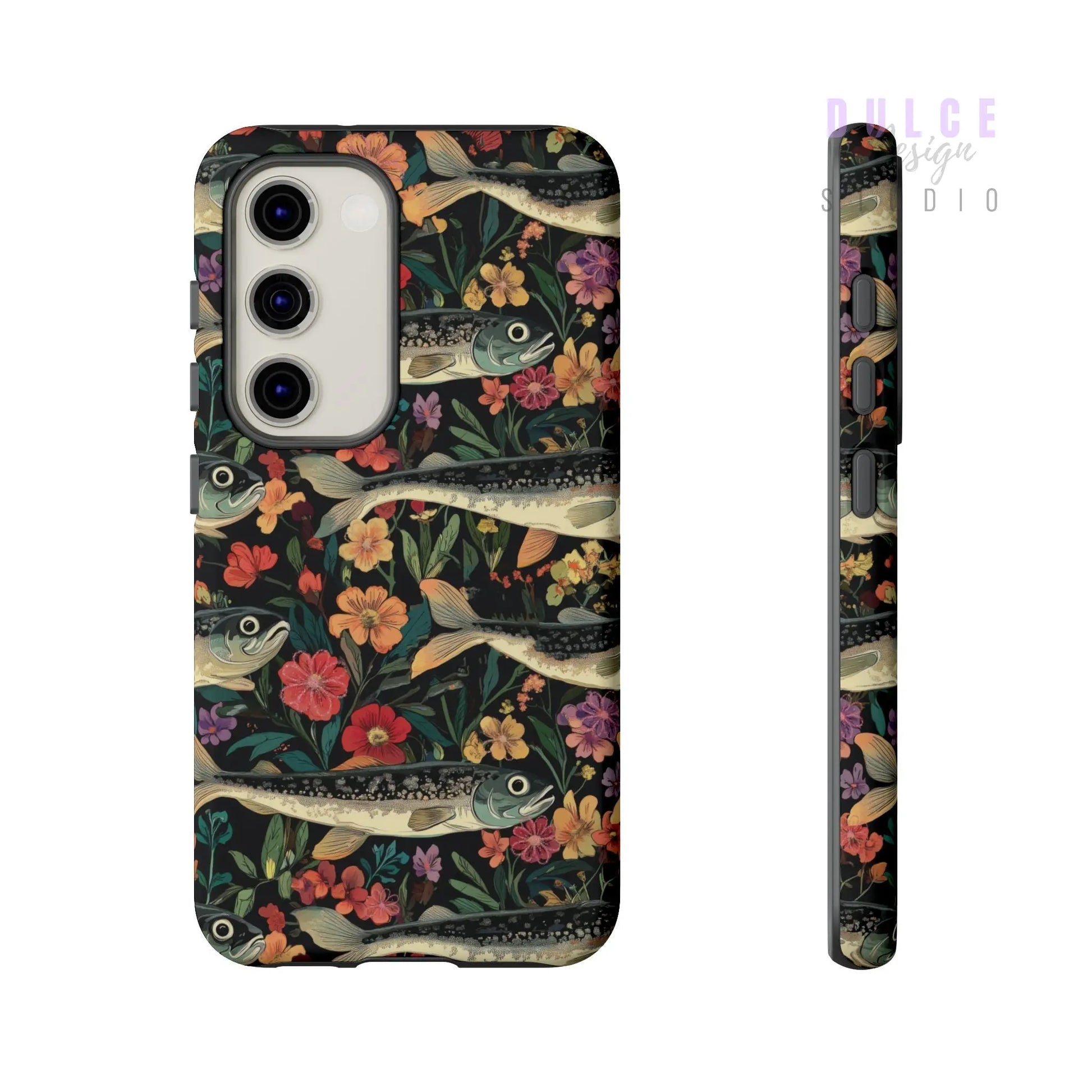 Wildflower Waters – Floral Trout Tough Phone Case Wildflower Waters – Floral Trout Tough Phone Case