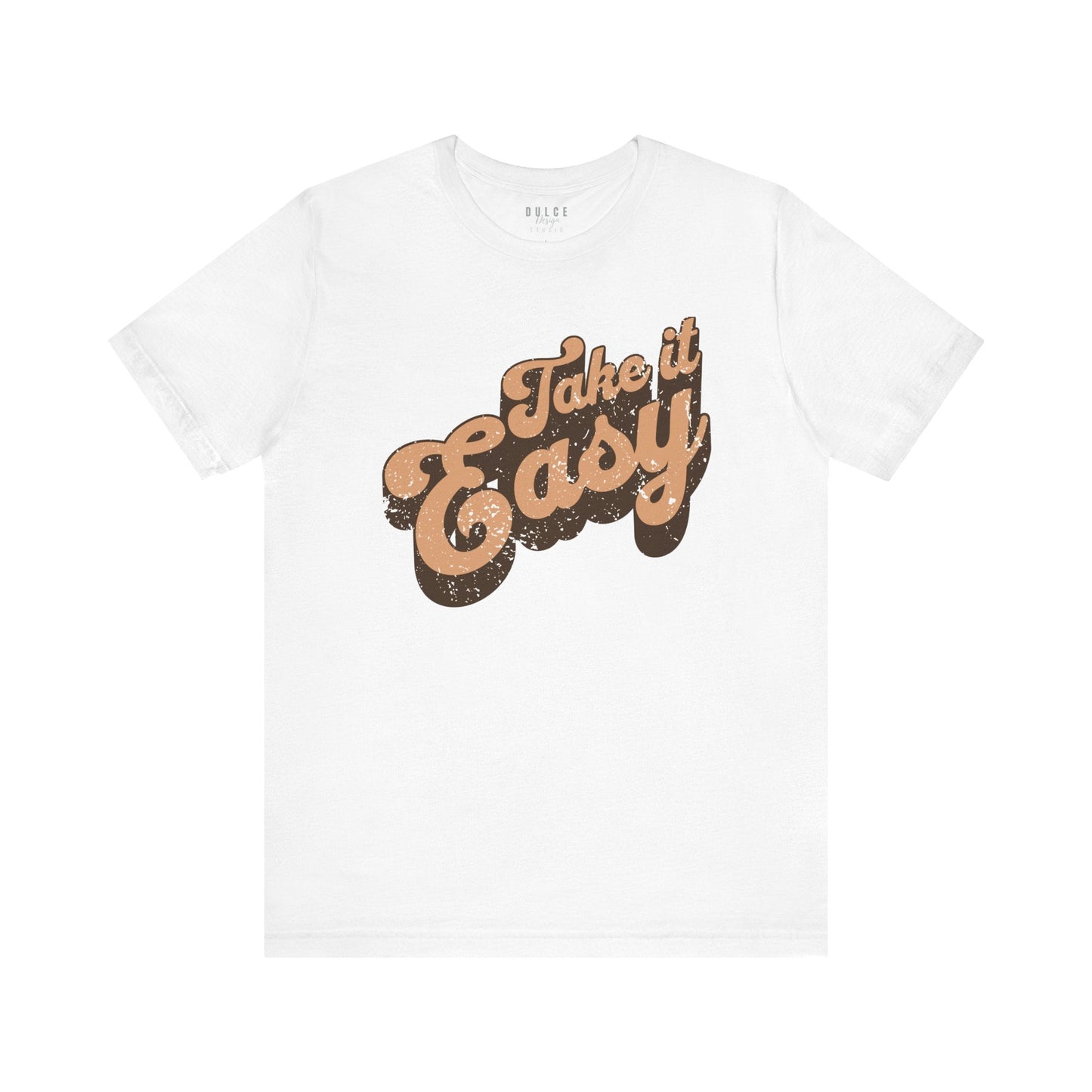 Take It Easy Retro Shirt-  White - Dulce Design Studio
