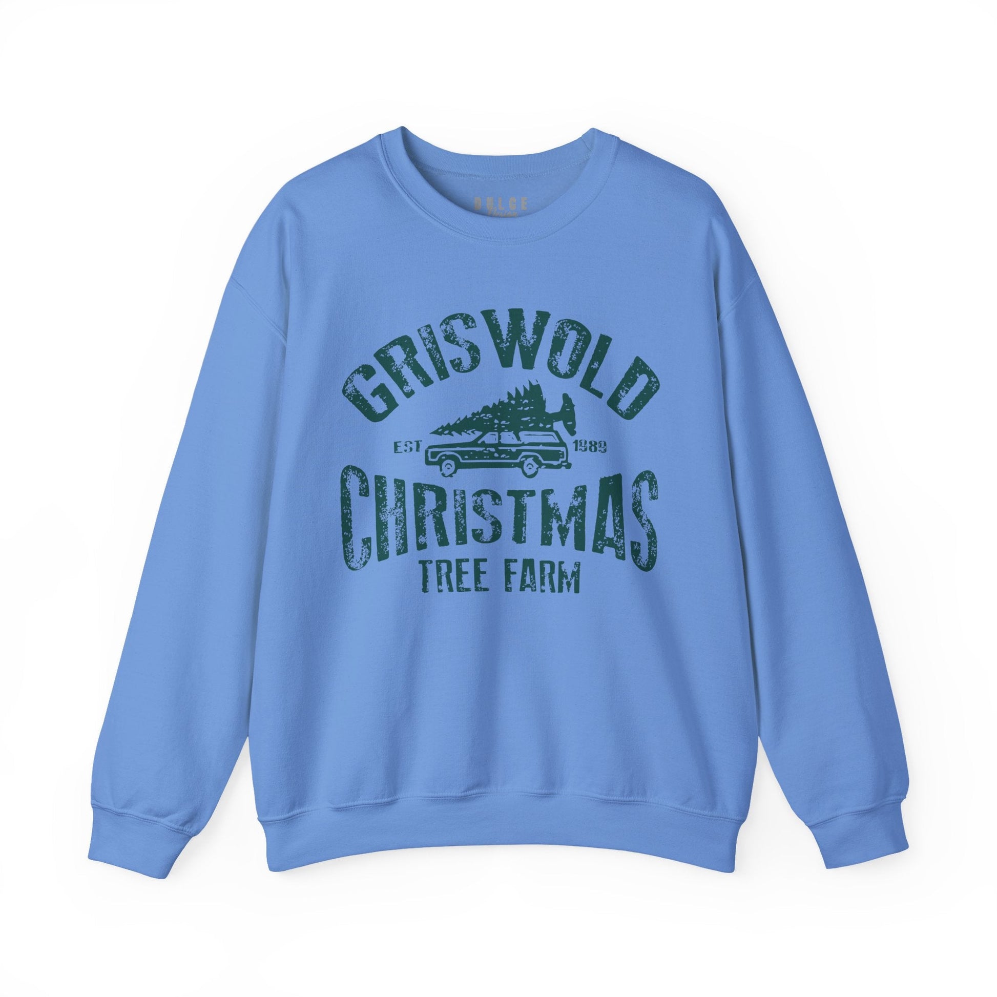 Griswold Christmas Tree Farm – Vintage Holiday Sweatshirt-  3XL / Carolina Blue- Dulce Design Studio