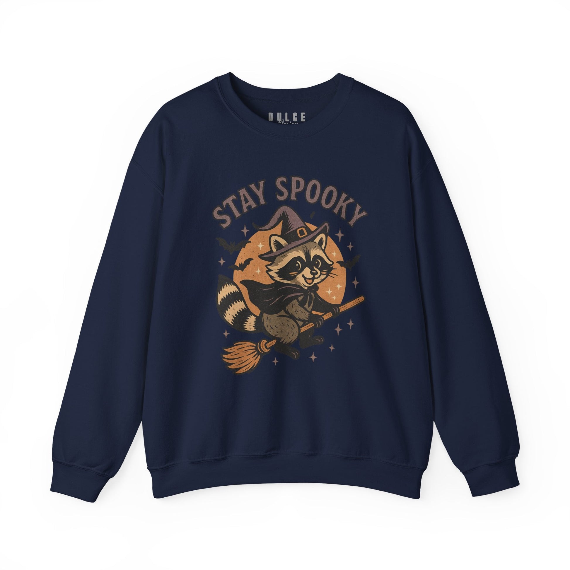 Stay Spooky Raccoon Halloween Sweatshirt-  Navy / 3XL- Dulce Design Studio