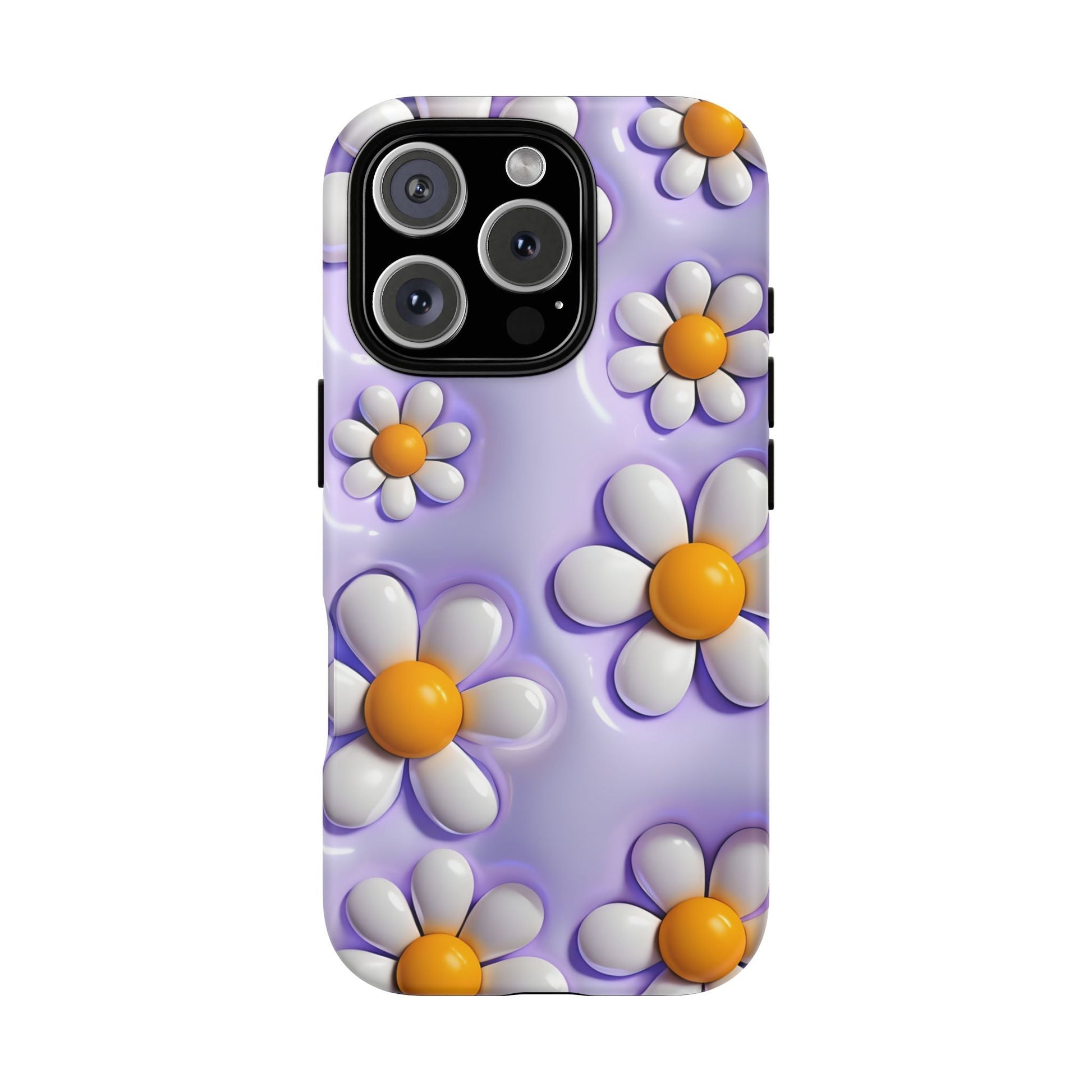 Purple Daisy Phone Case – 3D-Look Floral Tough Case for Spring – Dulce Design Studio Purple Daisy Phone Case – 3D-Look Floral Tough Case for Spring – Dulce Design Studio