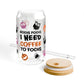 HOCUS POCUS I NEED COFFEE TO FOCUS  - LIBBY GLASS 16oz-  - Dulce Design Studio