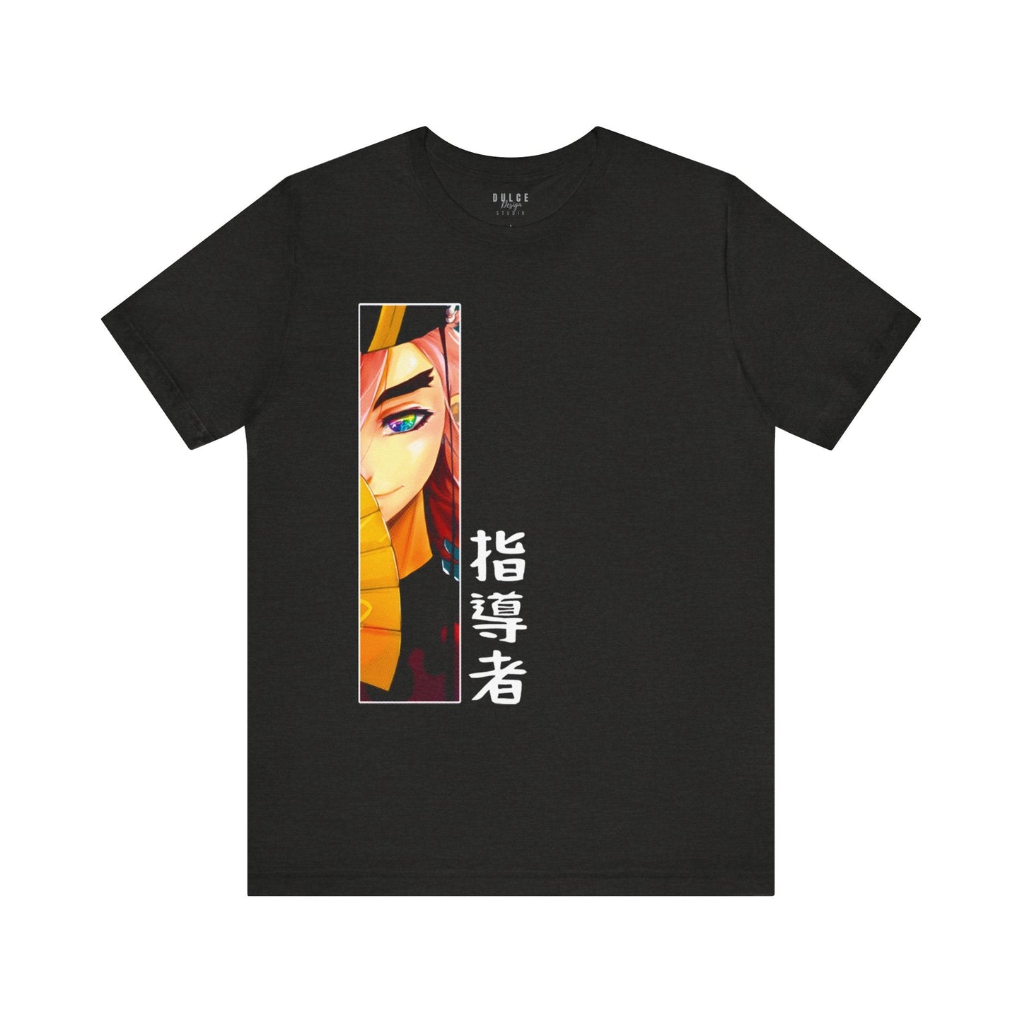 The Visionary – Anime Eye Warrior Tee-  Black Heather / 3XL- Dulce Design Studio