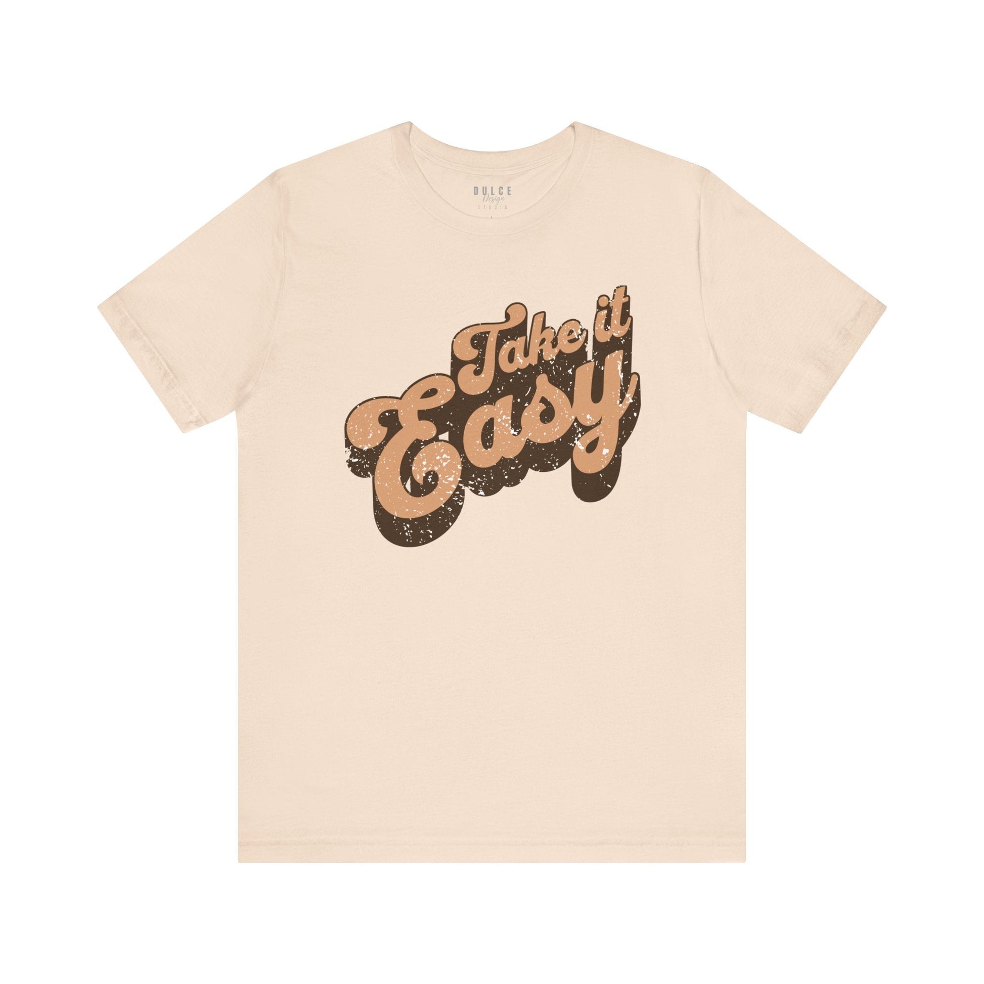 Take It Easy Retro Shirt-  Soft Cream /  Dulce Design Studio