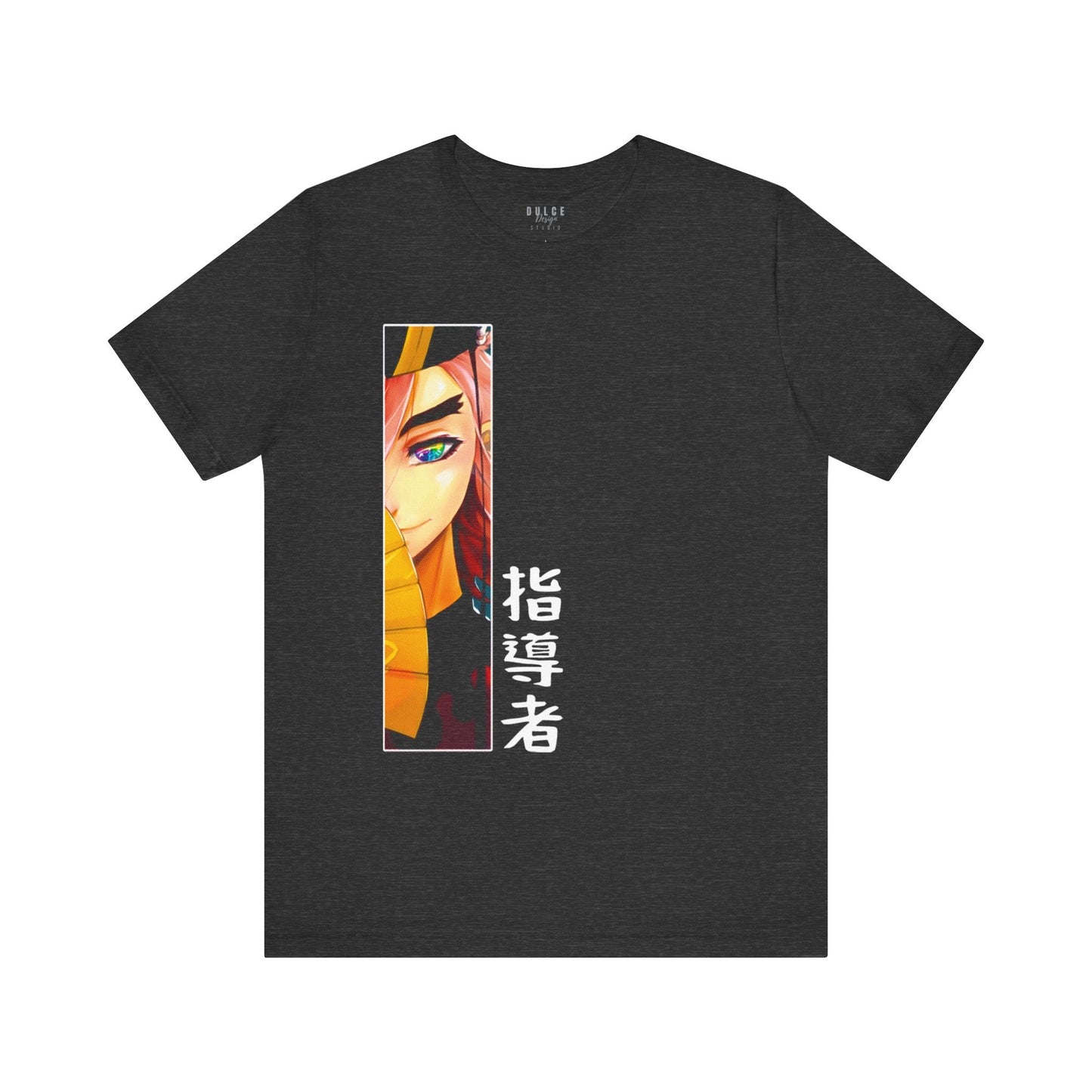 The Visionary – Anime Eye Warrior Tee-  Dark Grey Heather / 3XL- Dulce Design Studio