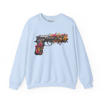 Peace in Bloom Sweatshirt – Floral Weapon Graphic Pullover