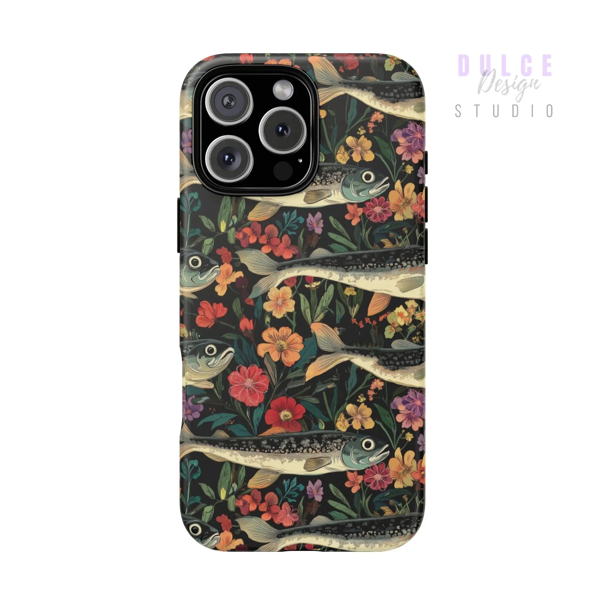 Wildflower Waters – Floral Trout Tough Phone Case Wildflower Waters – Floral Trout Tough Phone Case