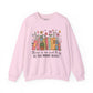Book Lover Sweatshirt – Too Many Books Floral Reading Crewneck-  3XL / Light Pink- Dulce Design Studio