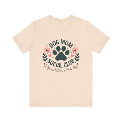 Dog Mom Shirt – Social Club Tee for Pet Lovers-  Soft Cream / 3XL- Dulce Design Studio