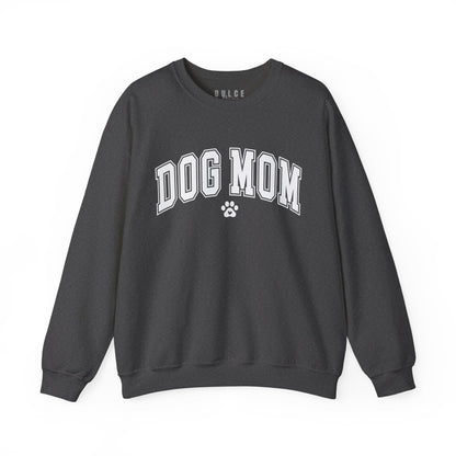 Dog Mom Shirt – Varsity Style Paw Print Tee-  - Dulce Design Studio