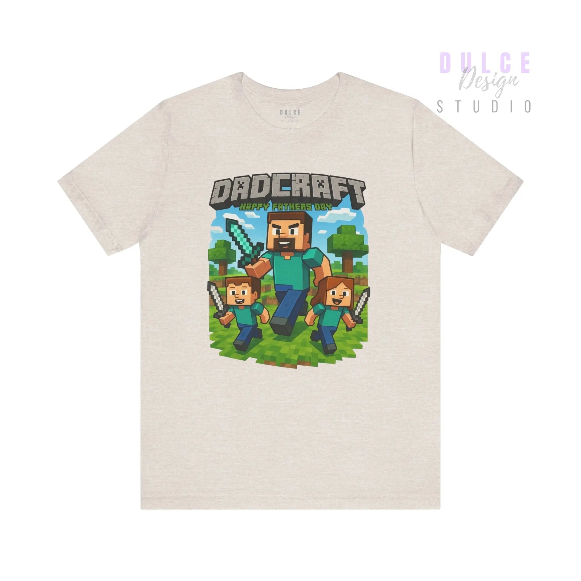 DadCraft Gamer Tee – White Gamer Dad Version - Dulce Design Studio