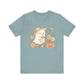 Cute Ghost Shirt – Fall Lemonade Halloween Tee-  Heather Blue Lagoon / 3XL- Dulce Design Studio