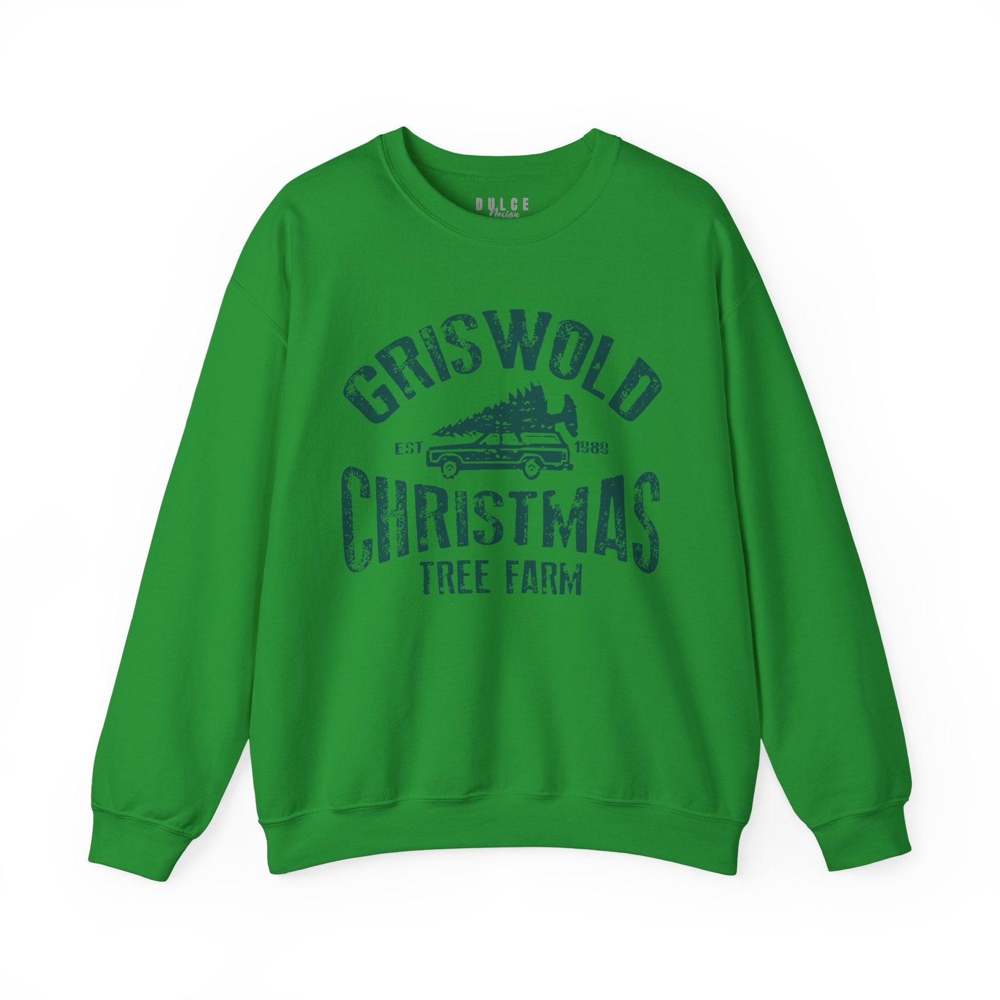 Griswold Christmas Tree Farm – Vintage Holiday Sweatshirt-  3XL / Irish Green- Dulce Design Studio