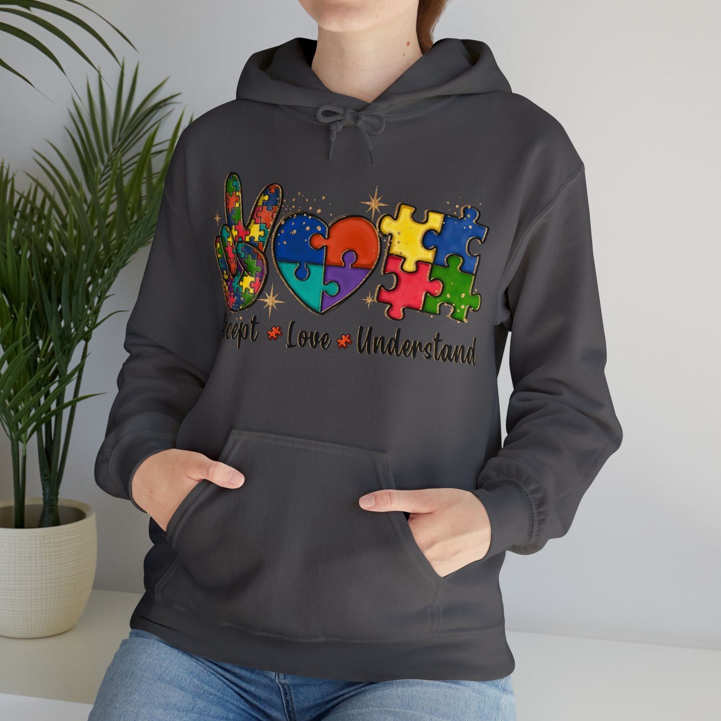 ACCEPT, LOVE UNDERSTAND UNISEX HOODIE