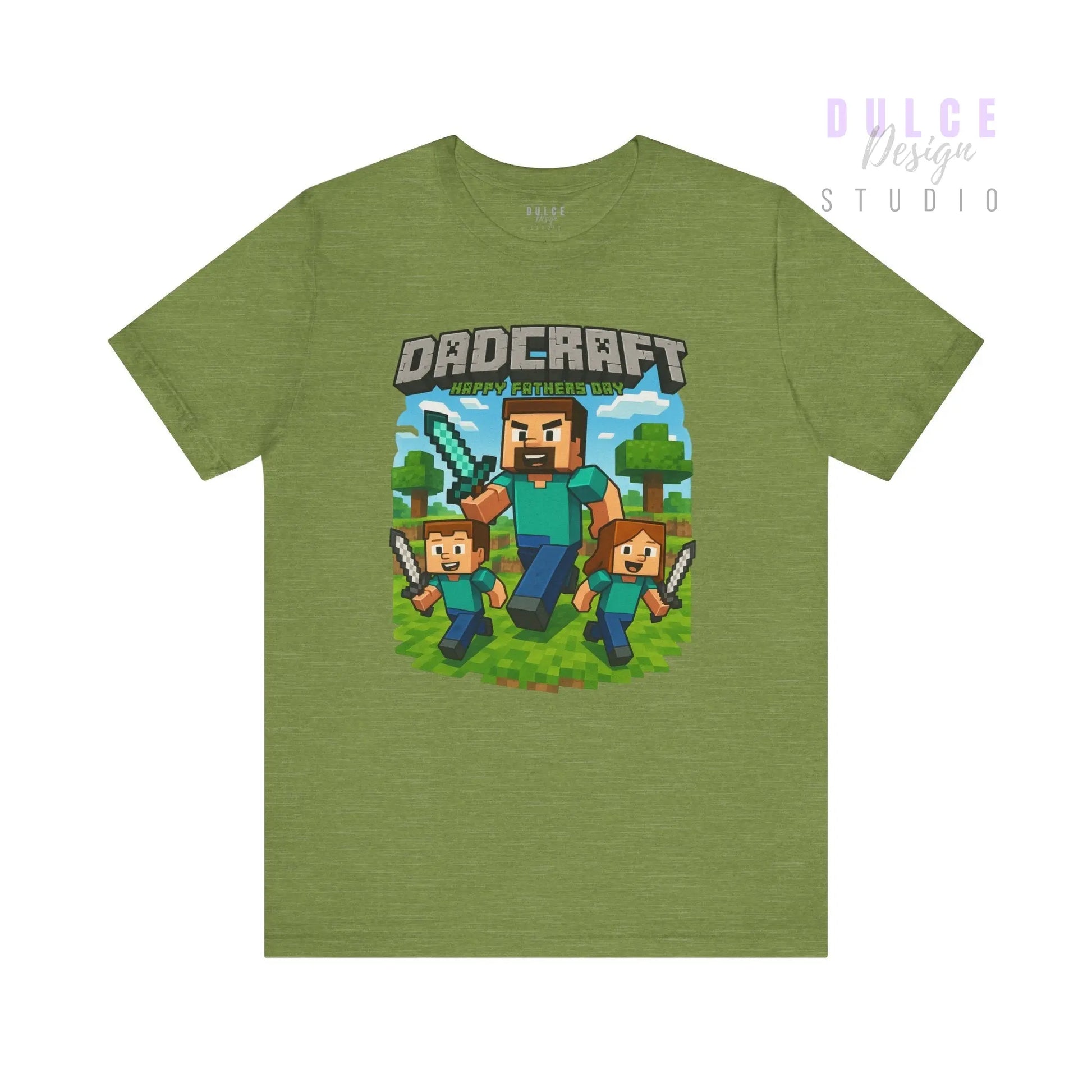 DadCraft Gamer Tee – White Gamer Dad Version - Dulce Design Studio